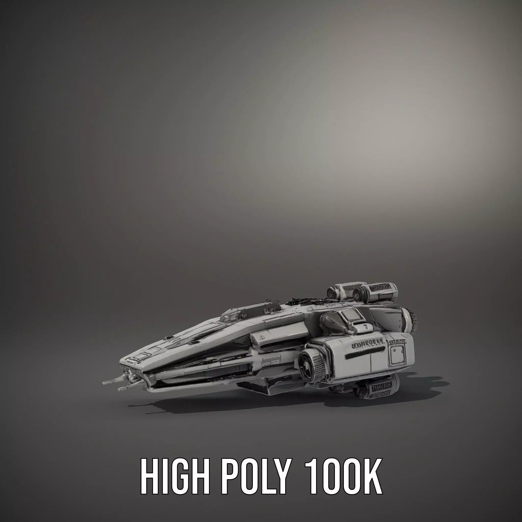 Vanguard Starship model pack Low-poly 3D model_9