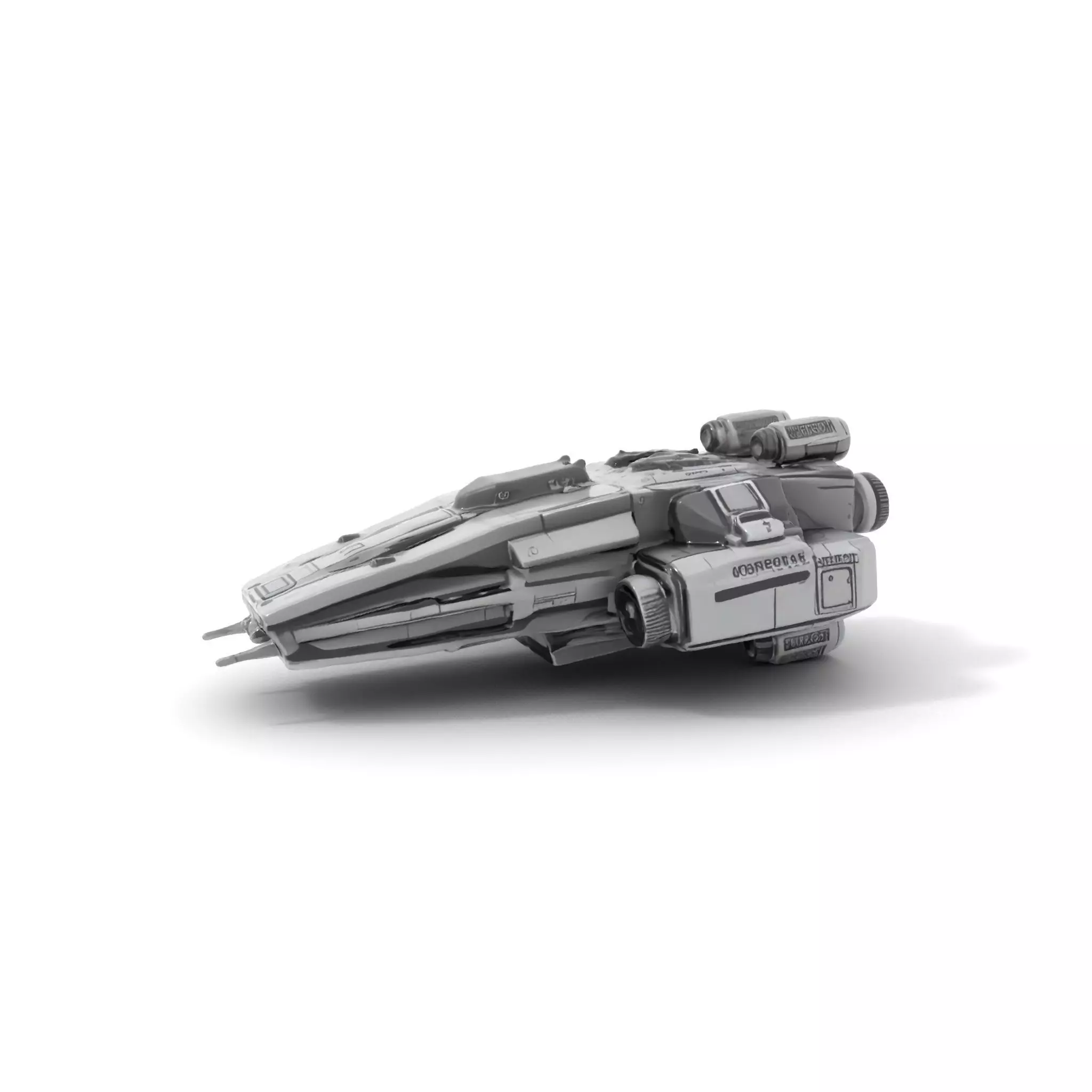 Vanguard Starship model pack Low-poly 3D model_0