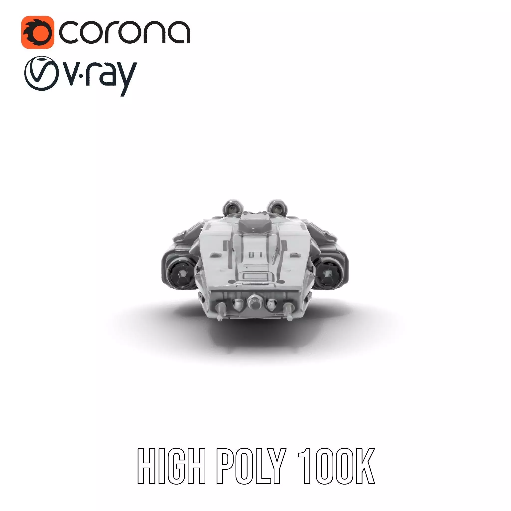 Vanguard Starship model pack Low-poly 3D model_20