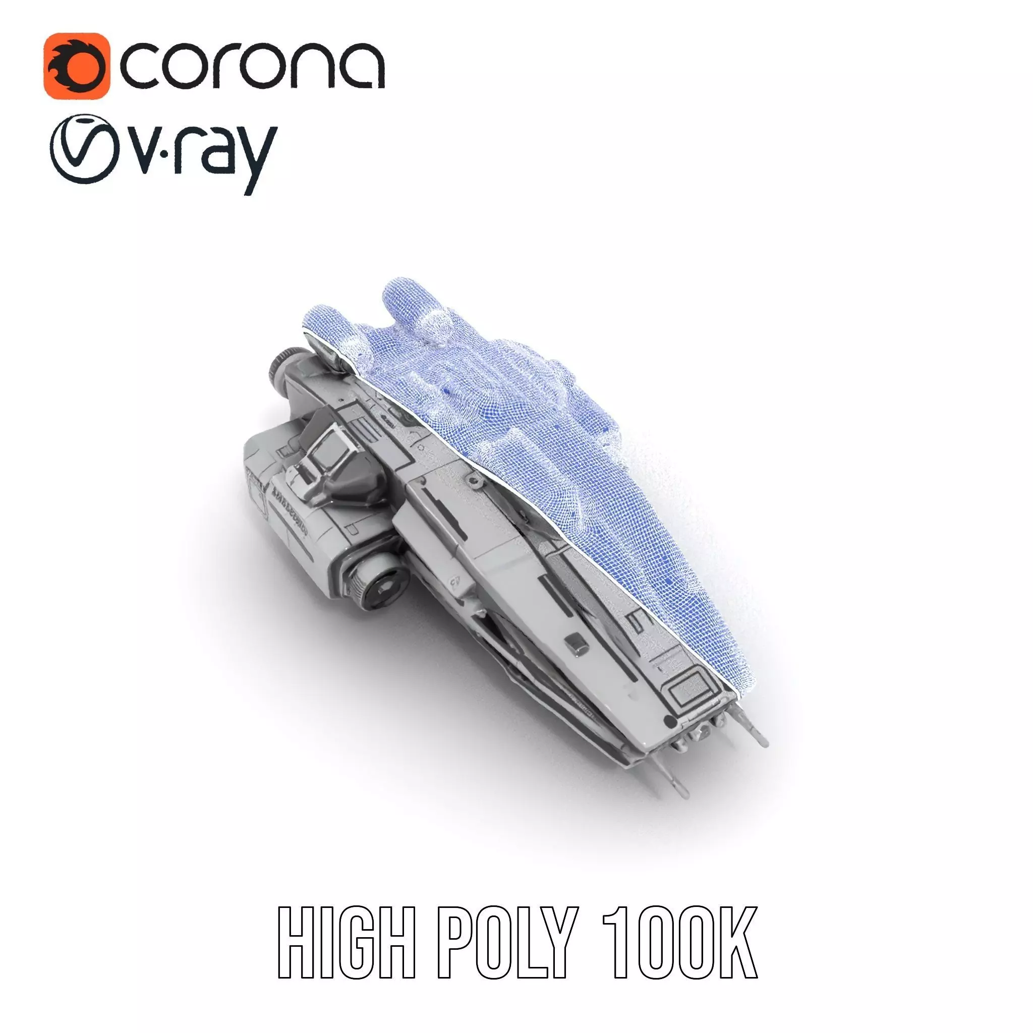 Vanguard Starship model pack Low-poly 3D model_34