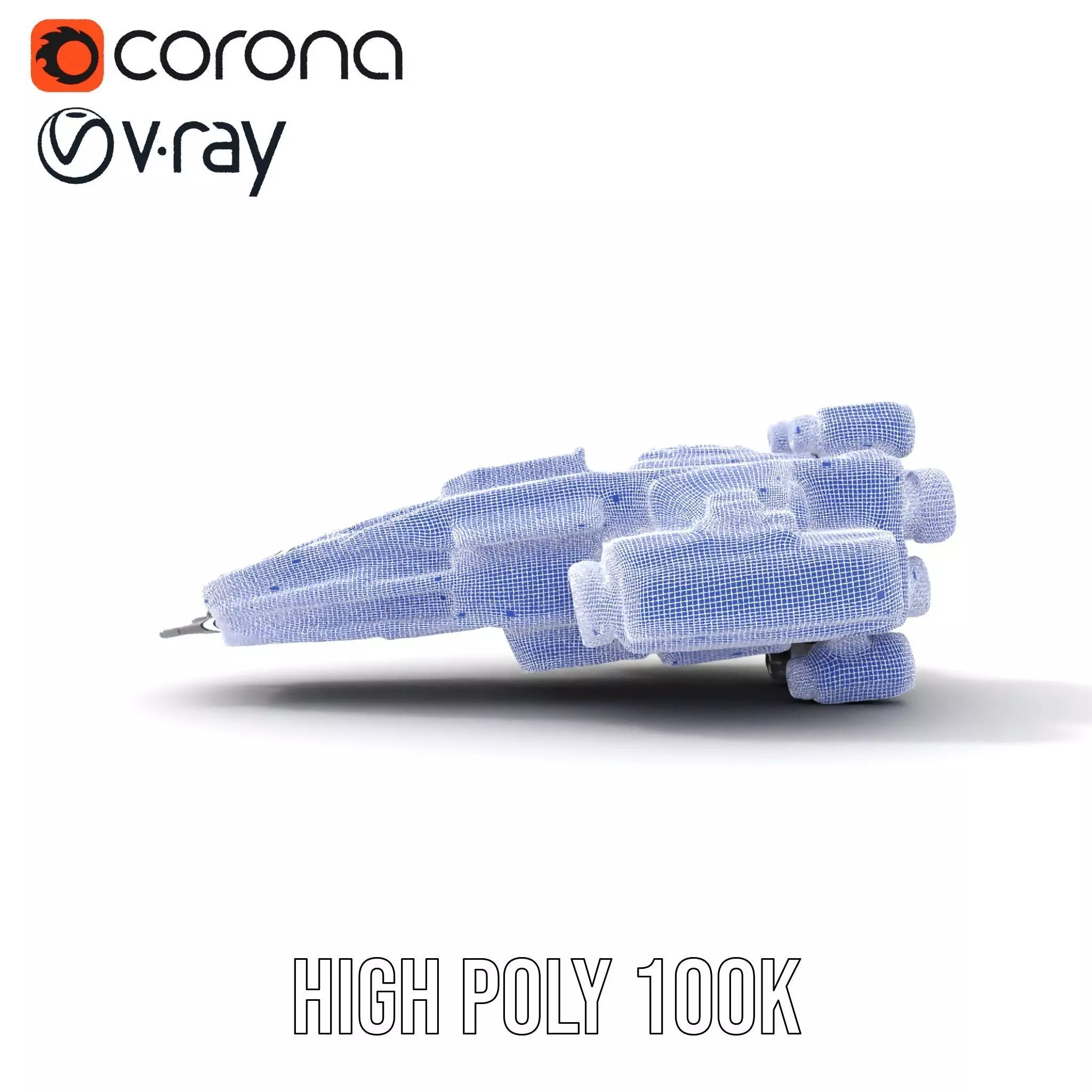 Vanguard Starship model pack Low-poly 3D model_33