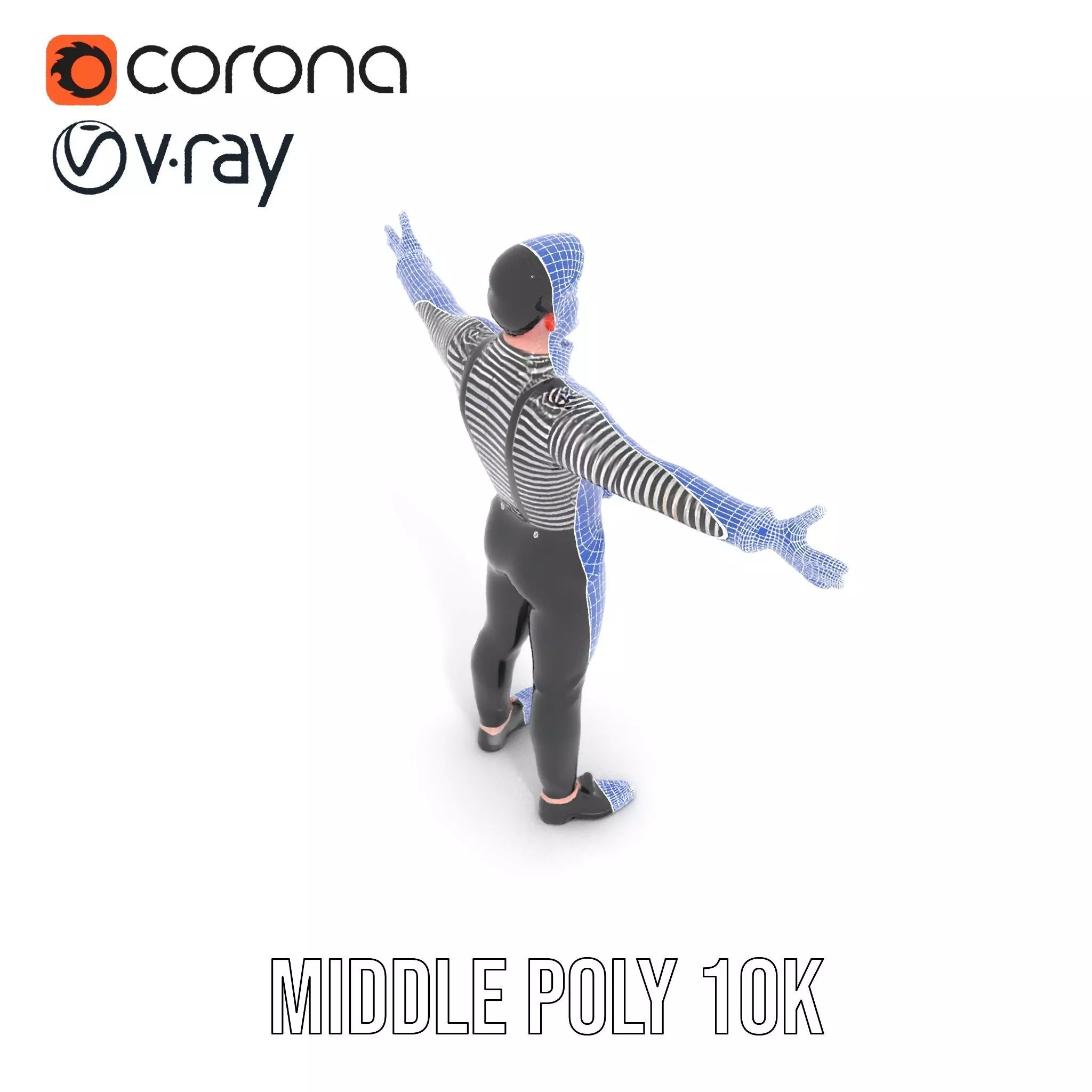 Classic Mime Performer model pack Low-poly 3D model_24