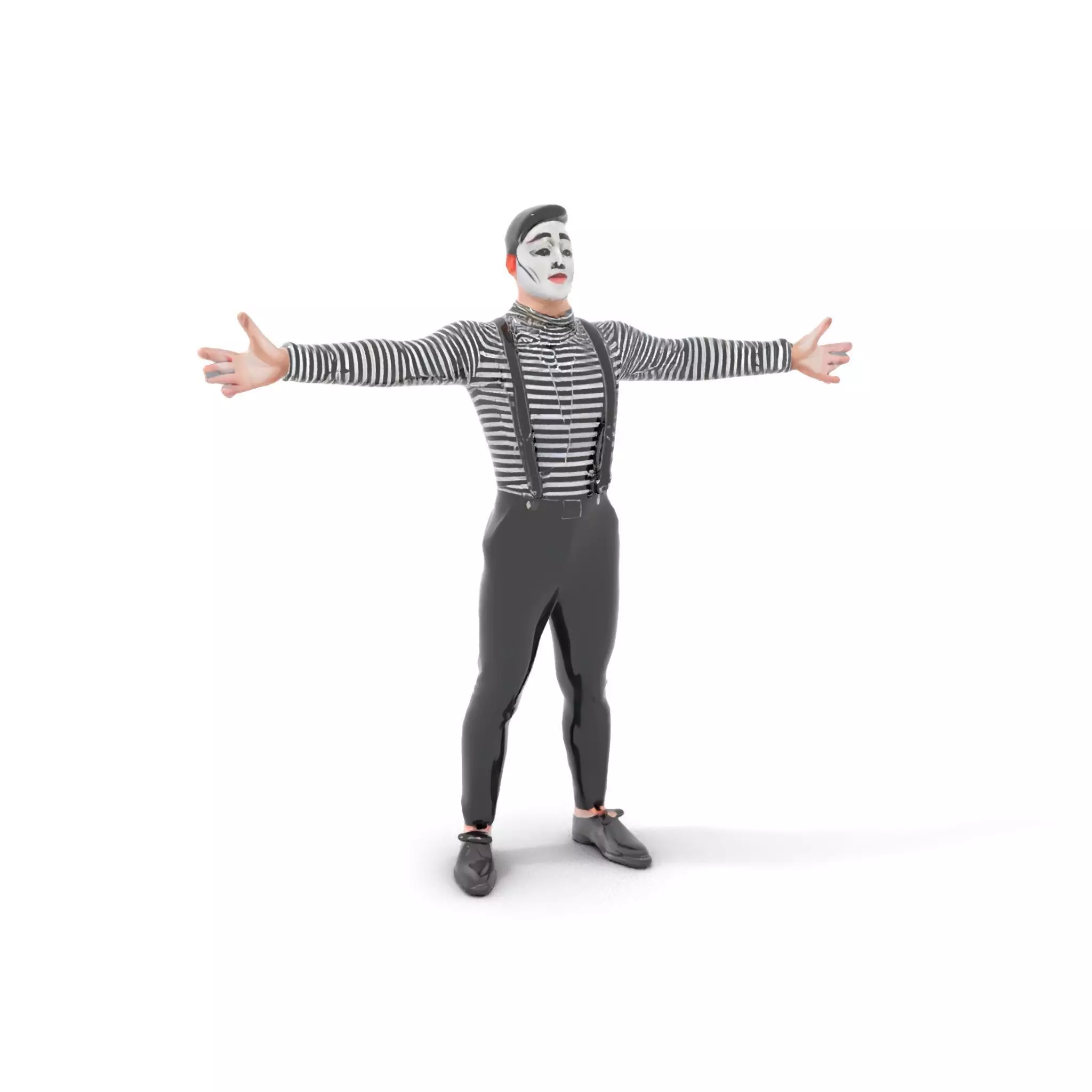 Classic Mime Performer model pack Low-poly 3D model_15