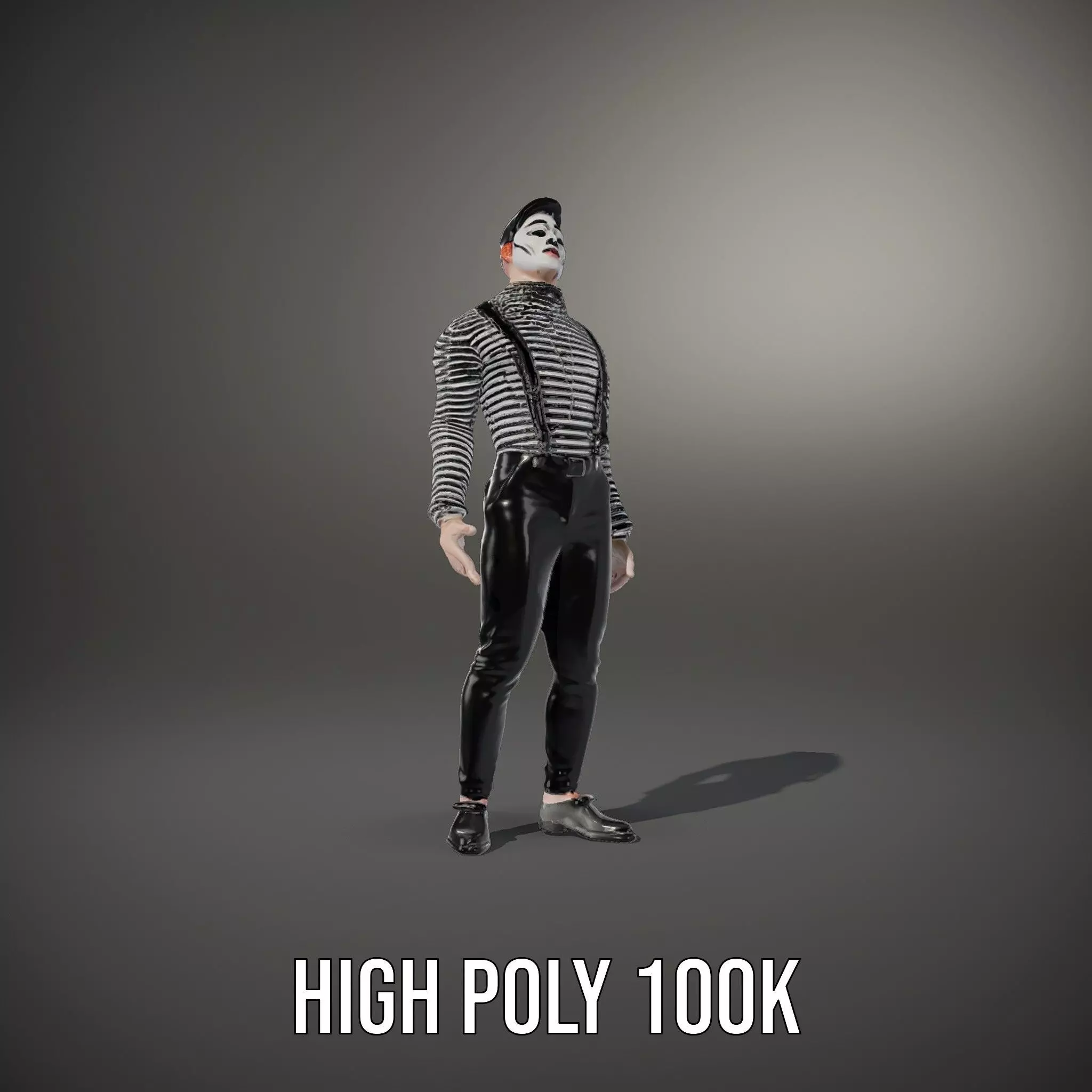 Classic Mime Performer model pack Low-poly 3D model_8