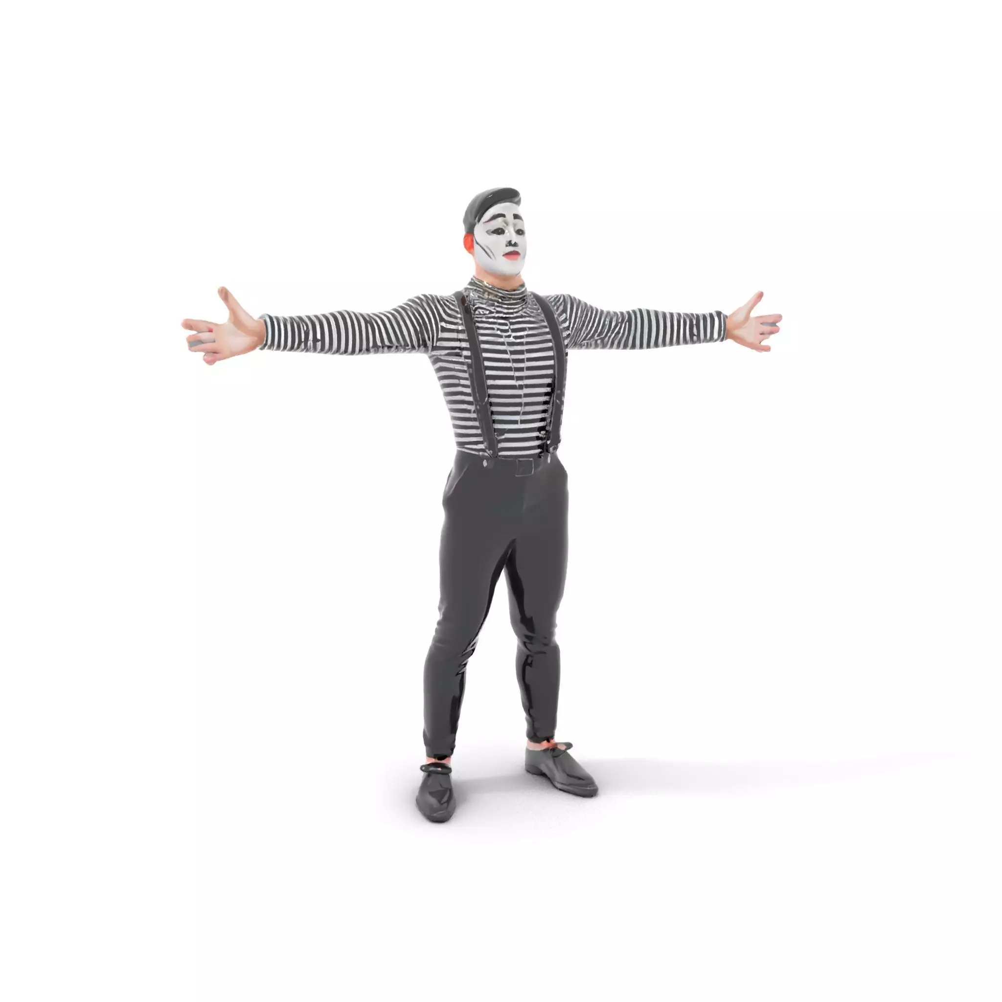 Classic Mime Performer model pack Low-poly 3D model_0