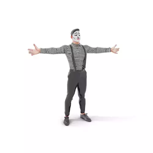 Classic Mime Performer model pack Low-poly 3D model