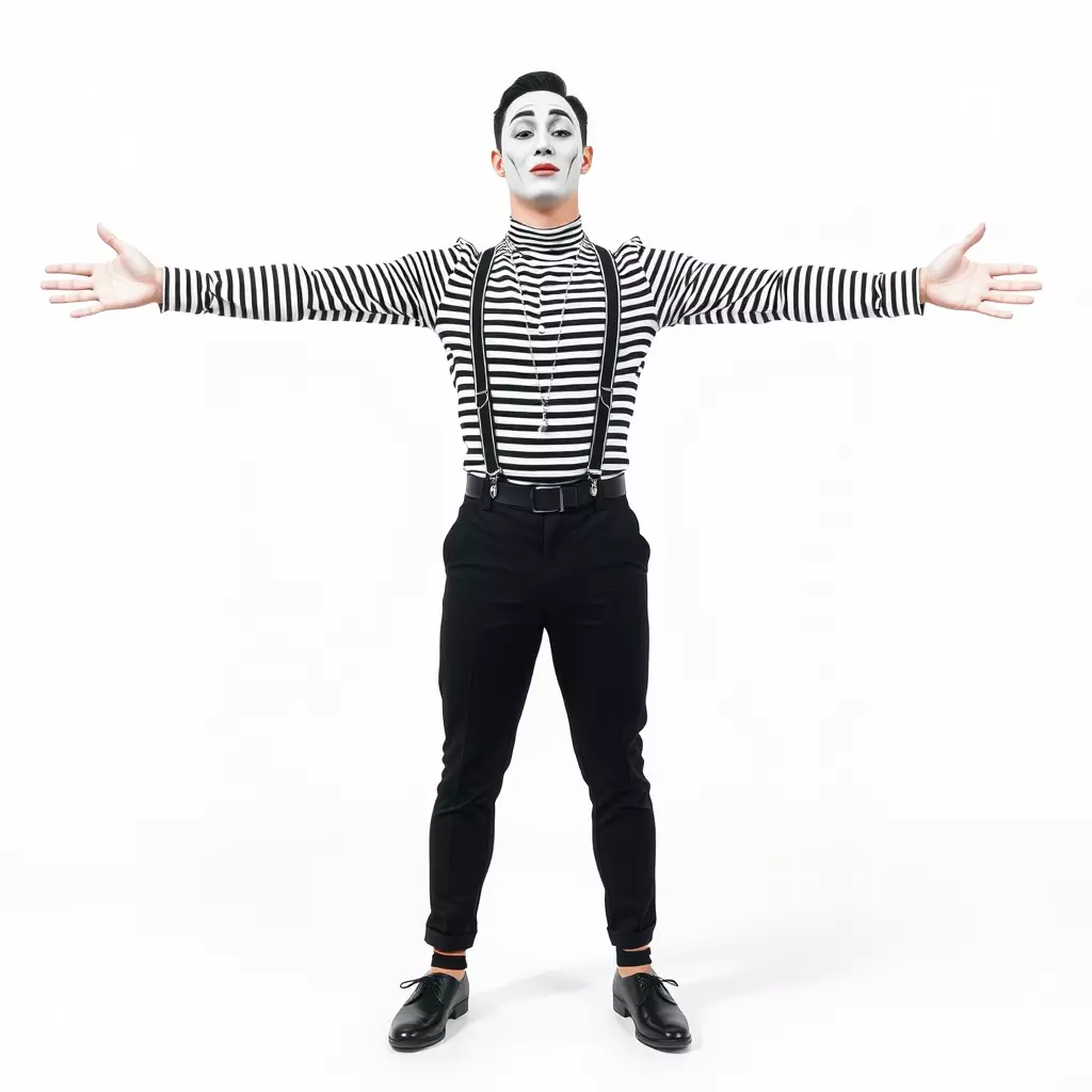 Classic Mime Performer model pack Low-poly 3D model_2