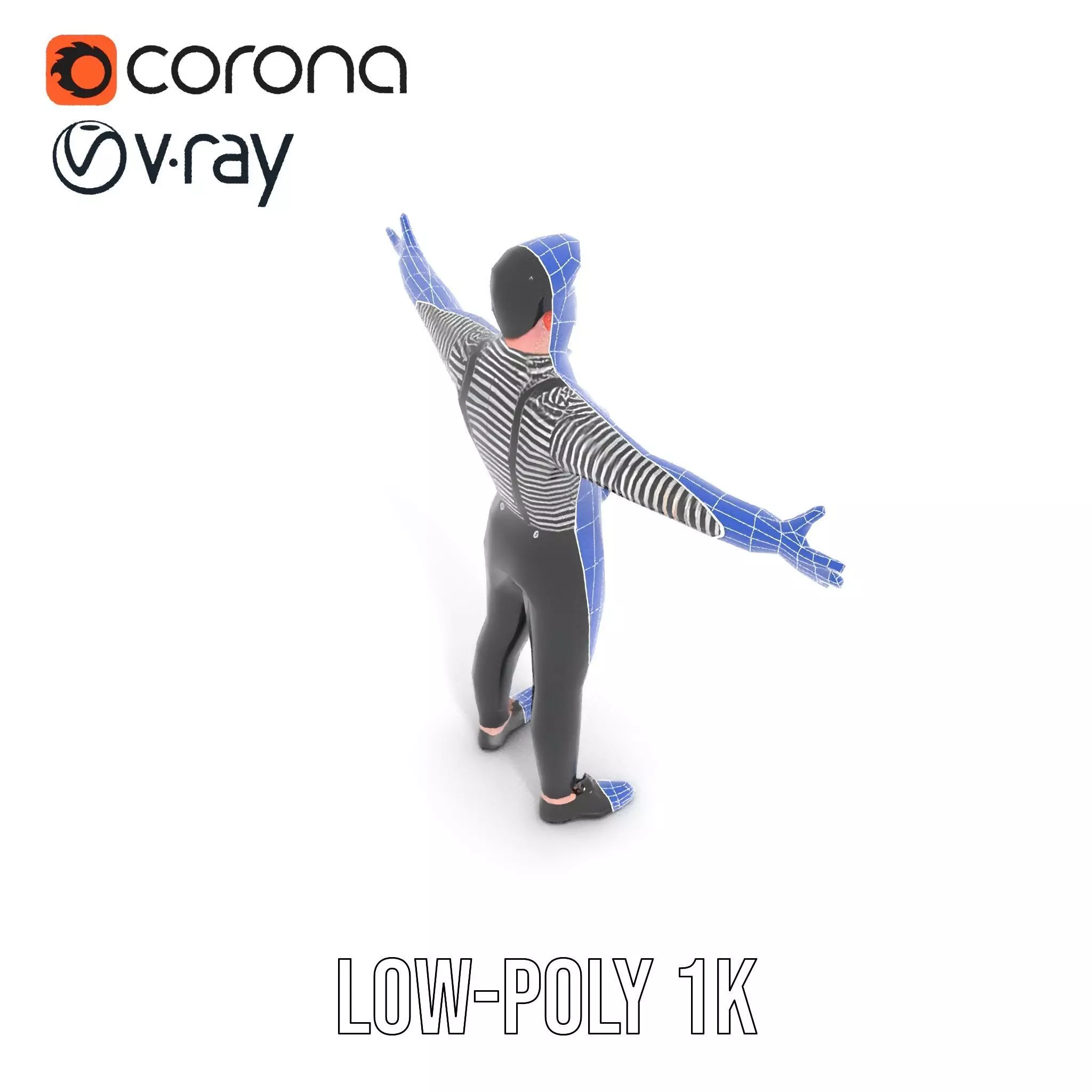 Classic Mime Performer model pack Low-poly 3D model_28