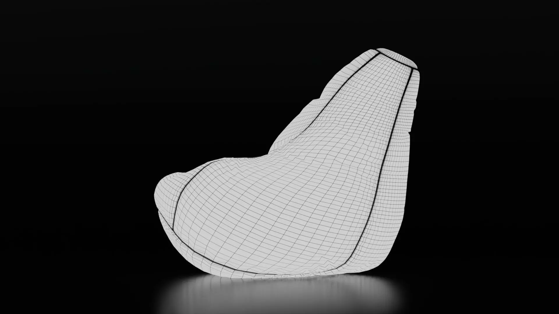 Bean Bag Chair Free low-poly 3D model_6