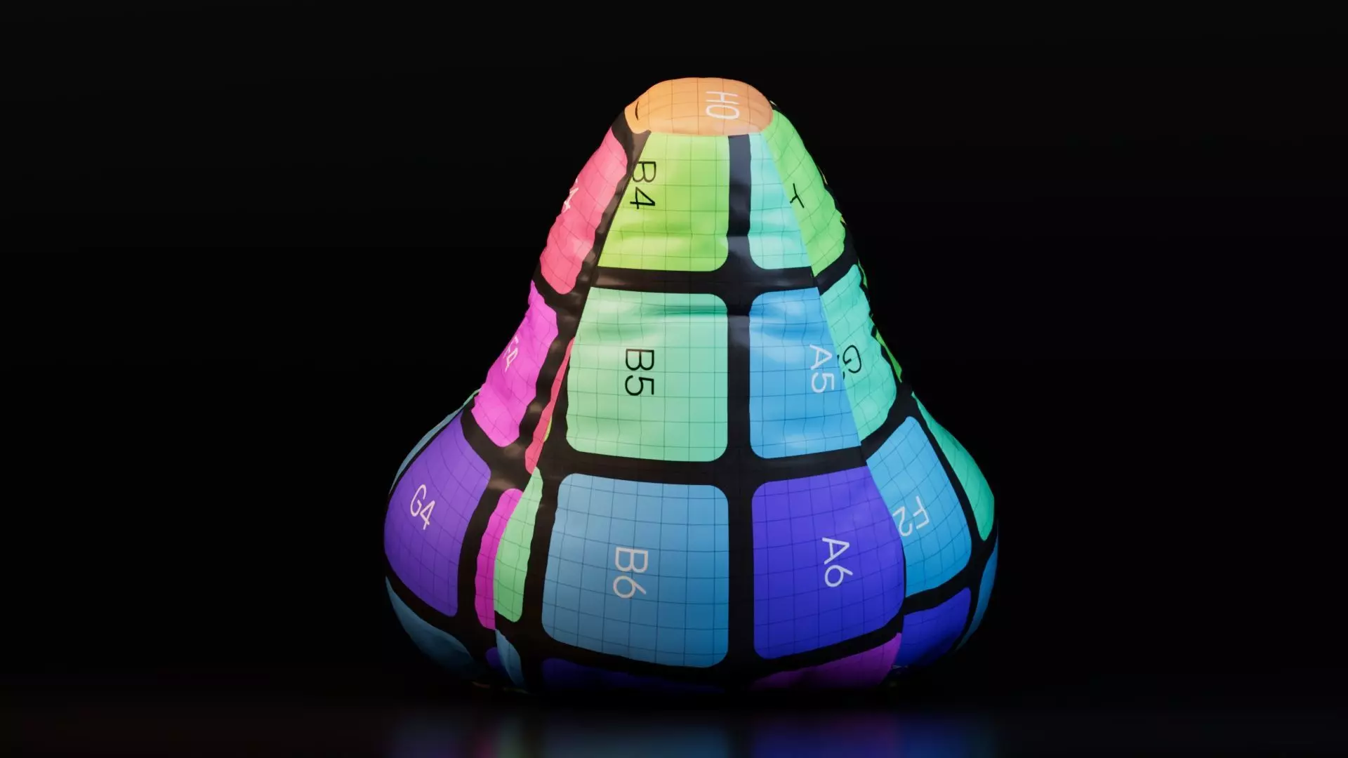 Bean Bag Chair Free low-poly 3D model_10