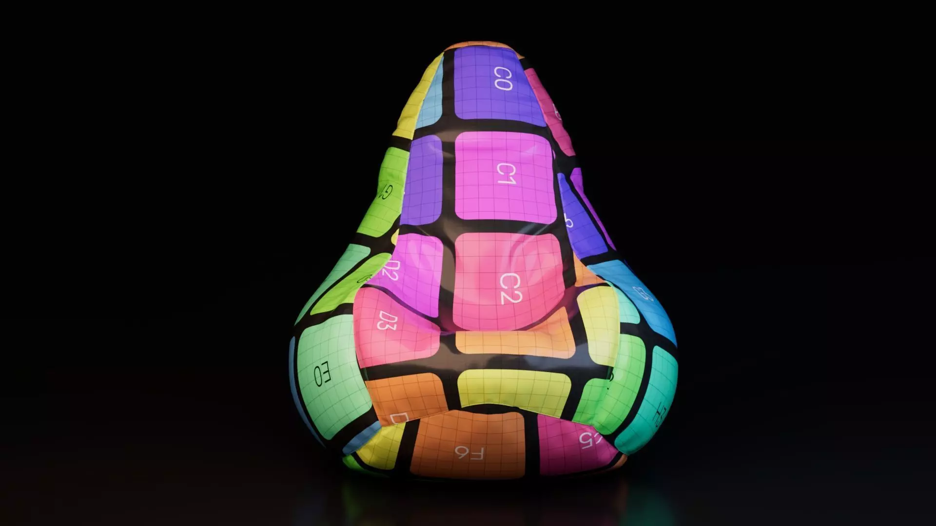 Bean Bag Chair Free low-poly 3D model_8