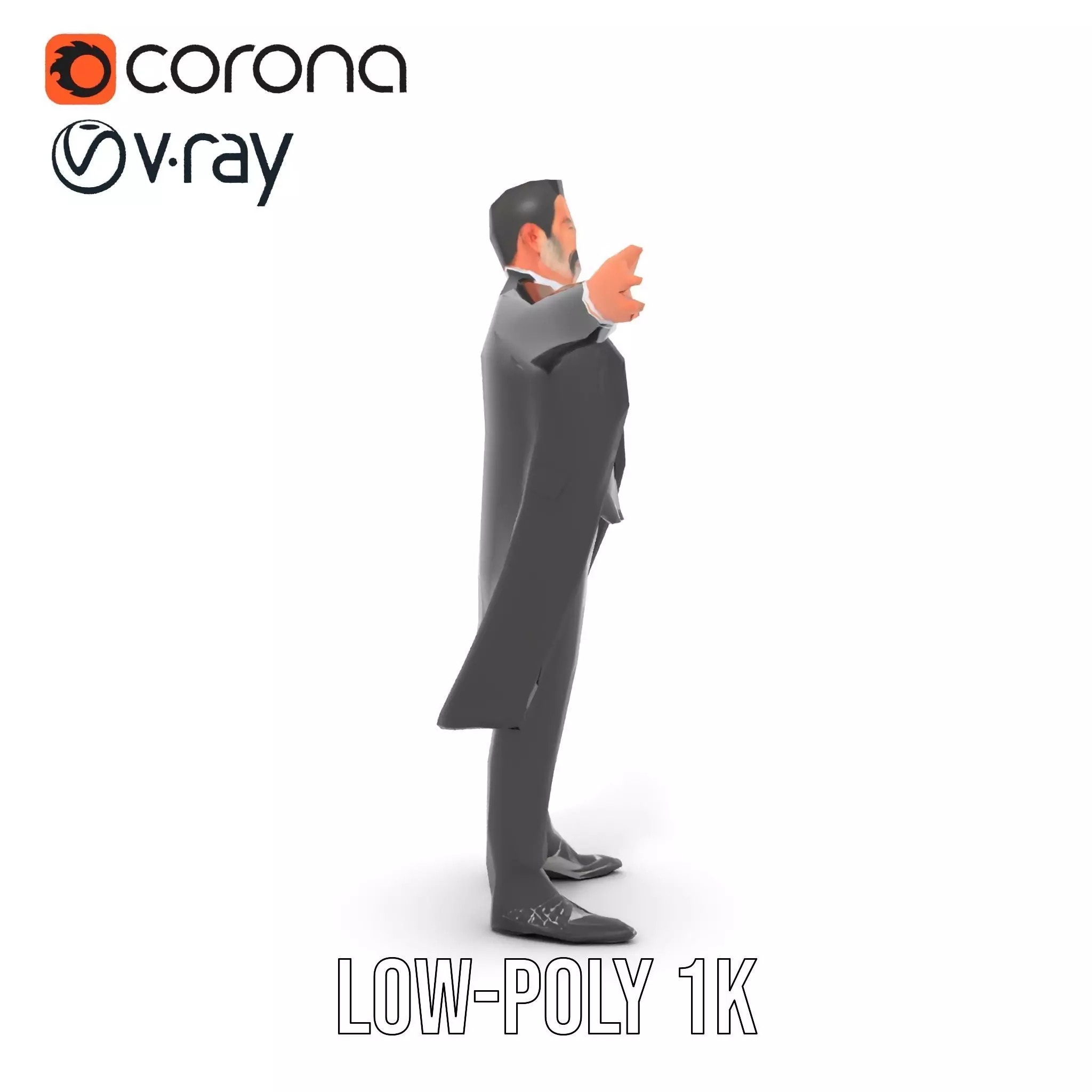 Elegant Tuxedo model pack Low-poly 3D model_16