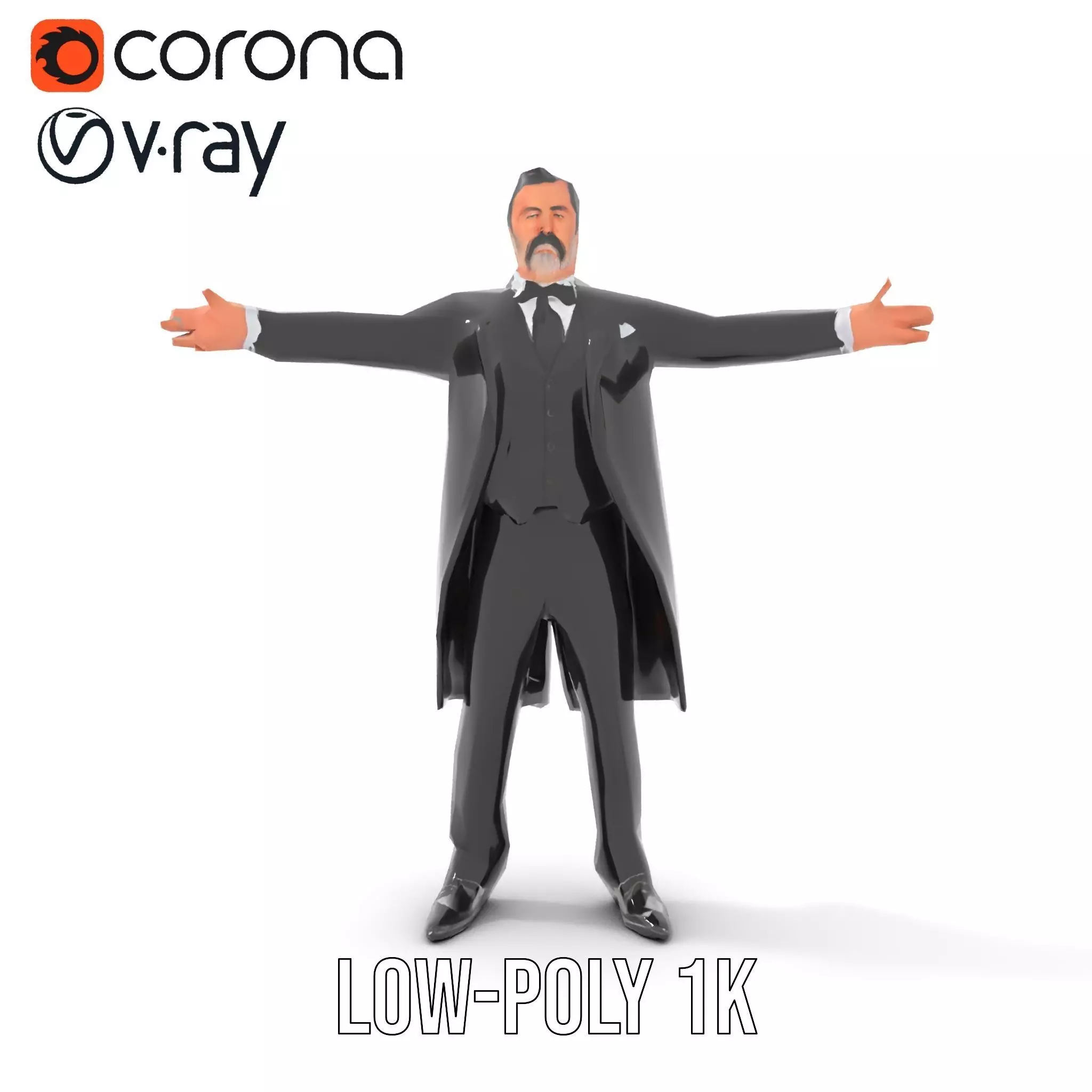 Elegant Tuxedo model pack Low-poly 3D model_25