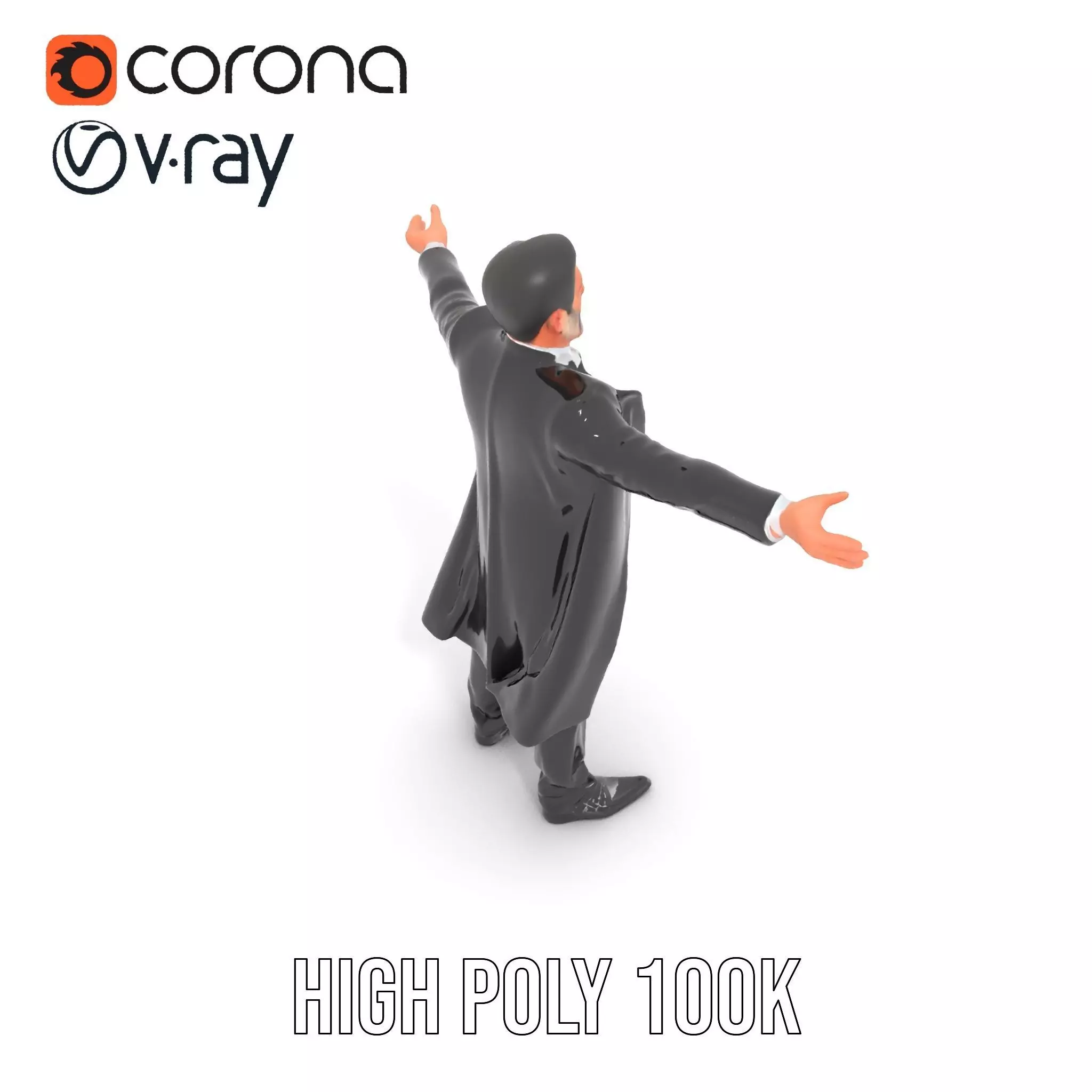 Elegant Tuxedo model pack Low-poly 3D model_17