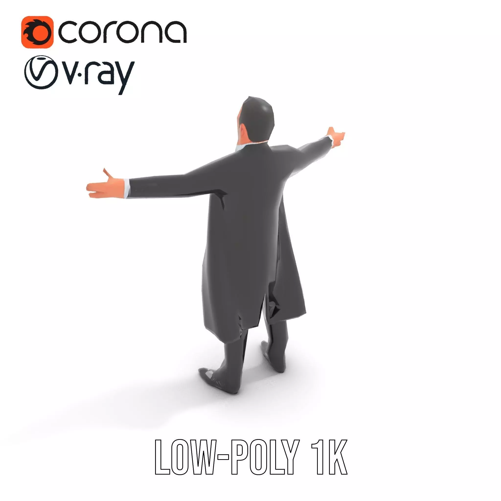 Elegant Tuxedo model pack Low-poly 3D model_8