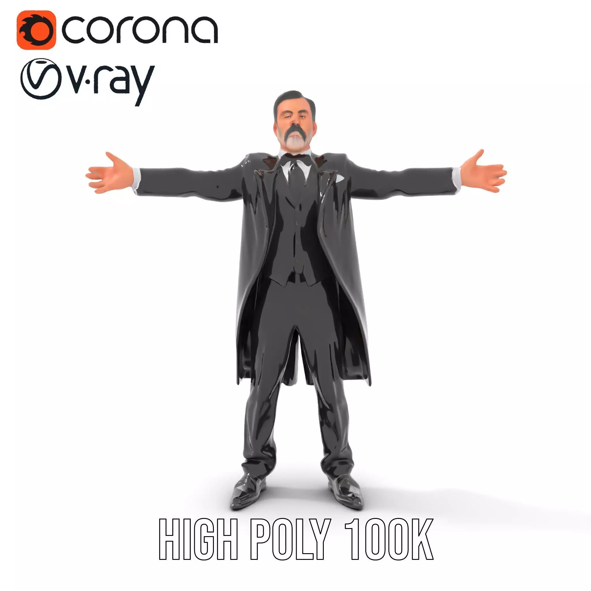 Elegant Tuxedo model pack Low-poly 3D model_23
