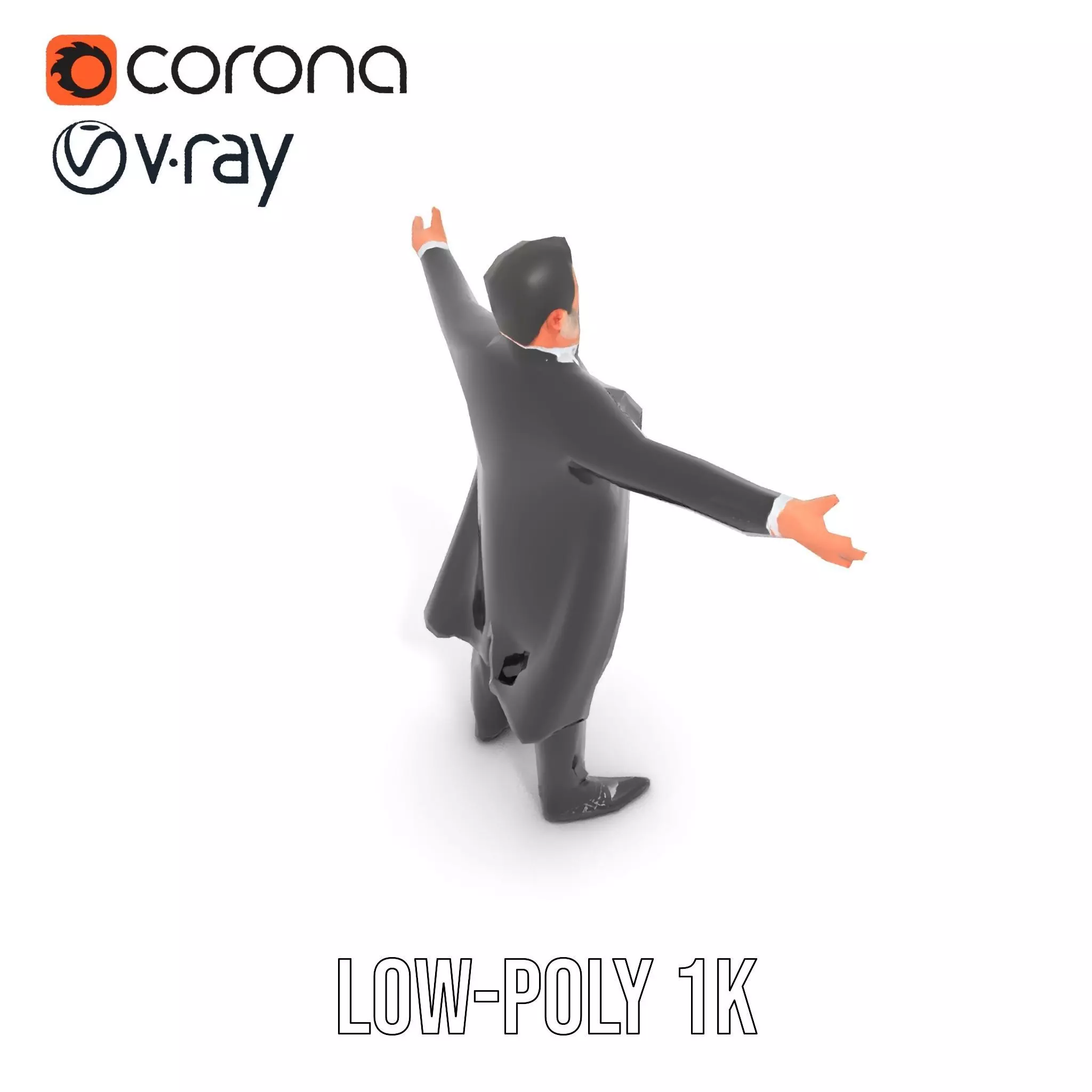 Elegant Tuxedo model pack Low-poly 3D model_10