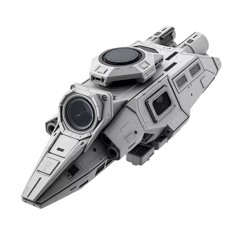 Futuristic Spacecraft model pack Low-poly 3D model_2