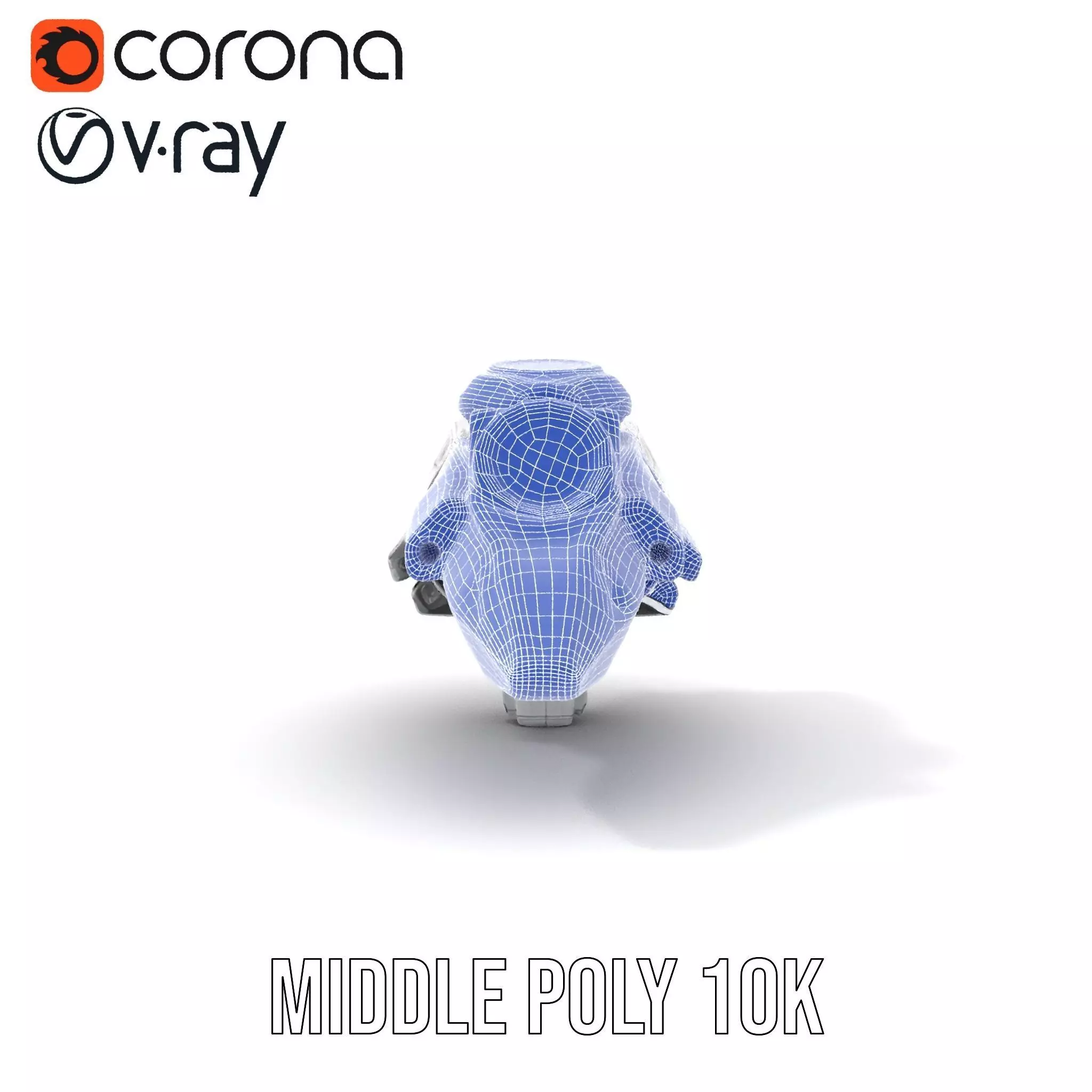 Futuristic Spacecraft model pack Low-poly 3D model_29