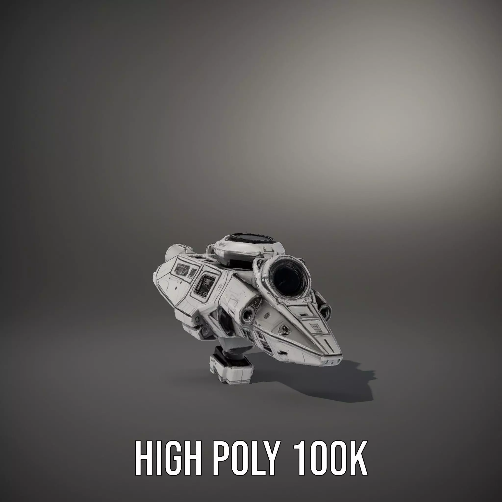 Futuristic Spacecraft model pack Low-poly 3D model_8