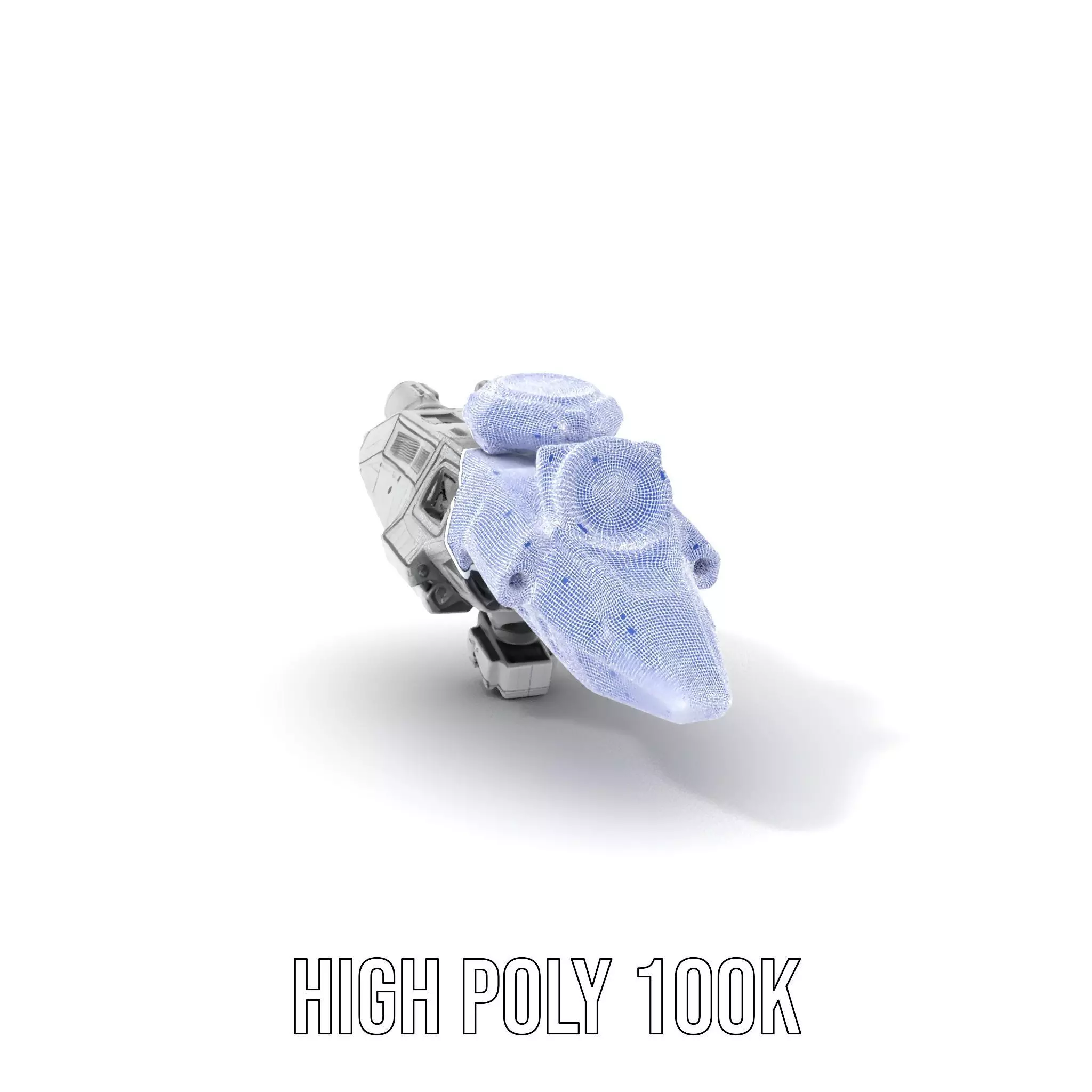 Futuristic Spacecraft model pack Low-poly 3D model_4