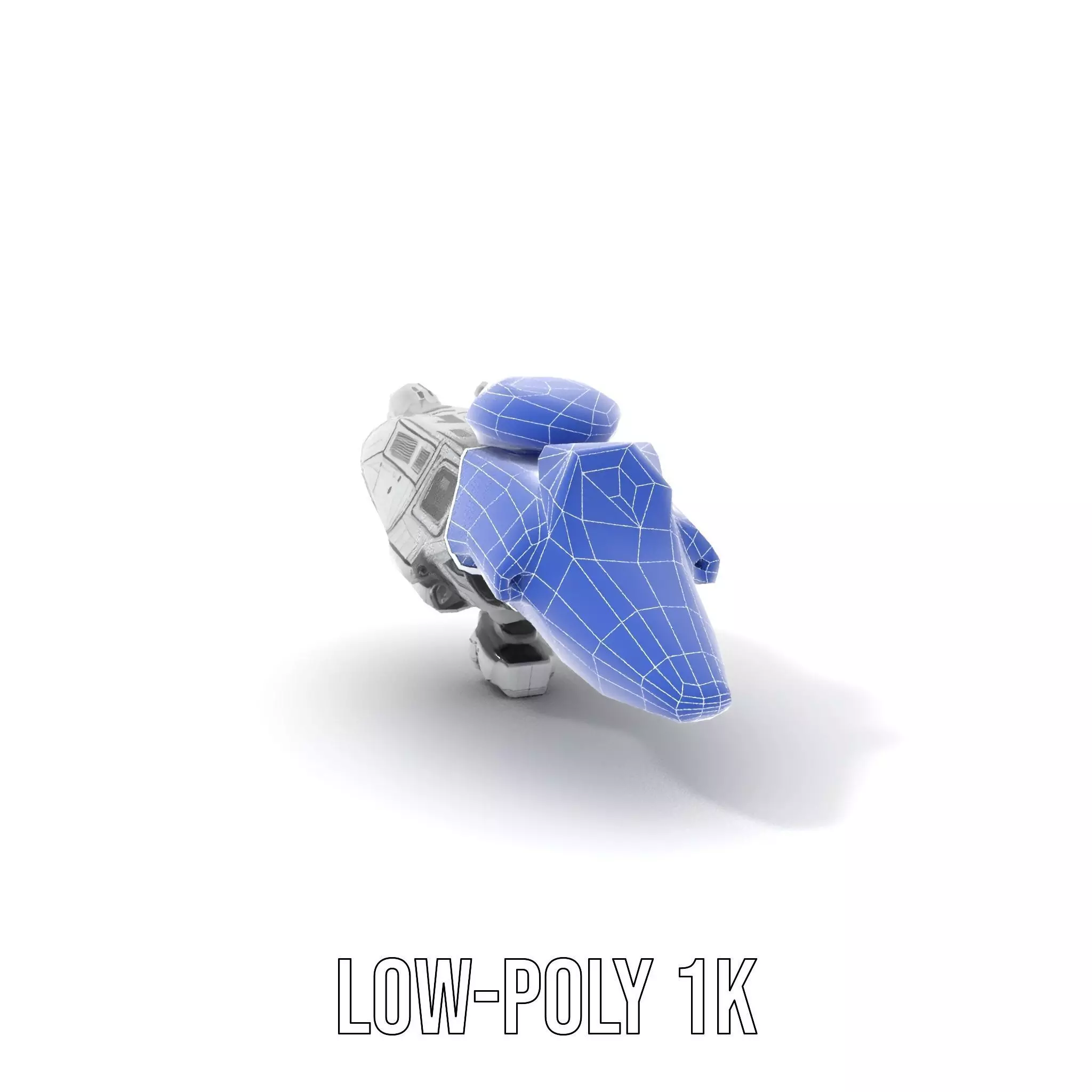 Futuristic Spacecraft model pack Low-poly 3D model_15