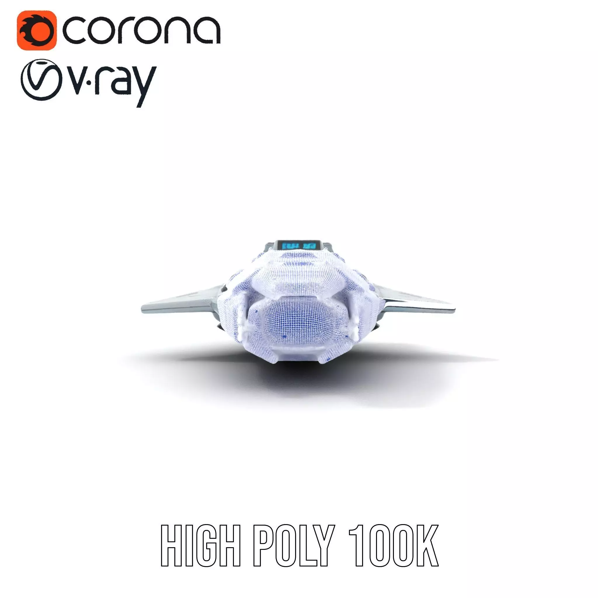 Sleek Spaceship model pack Low-poly 3D model_34