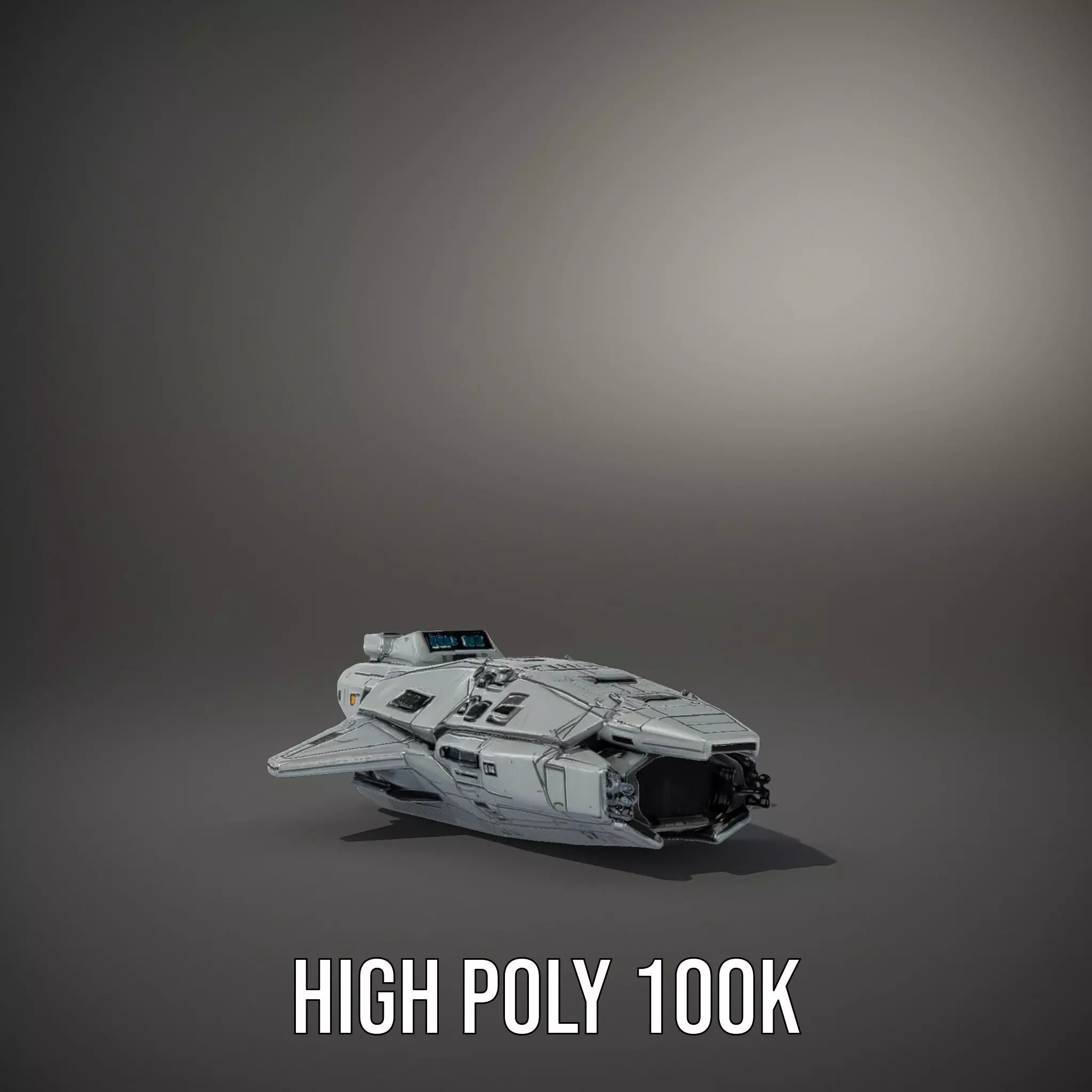 Sleek Spaceship model pack Low-poly 3D model_8
