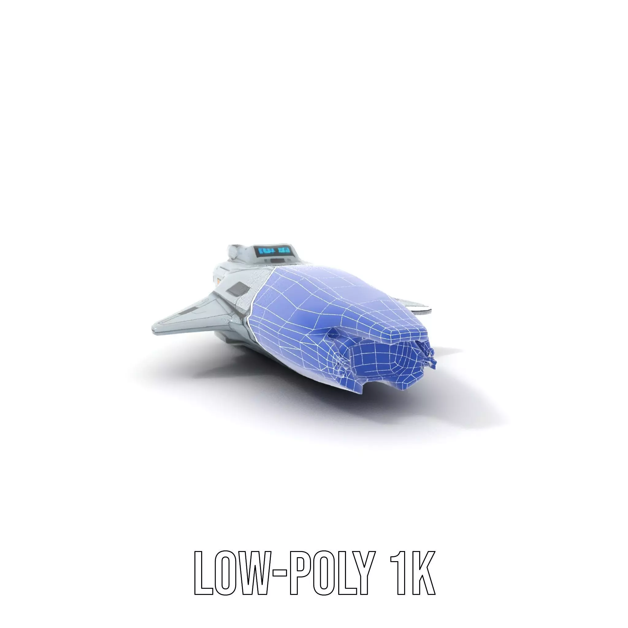 Sleek Spaceship model pack Low-poly 3D model_31