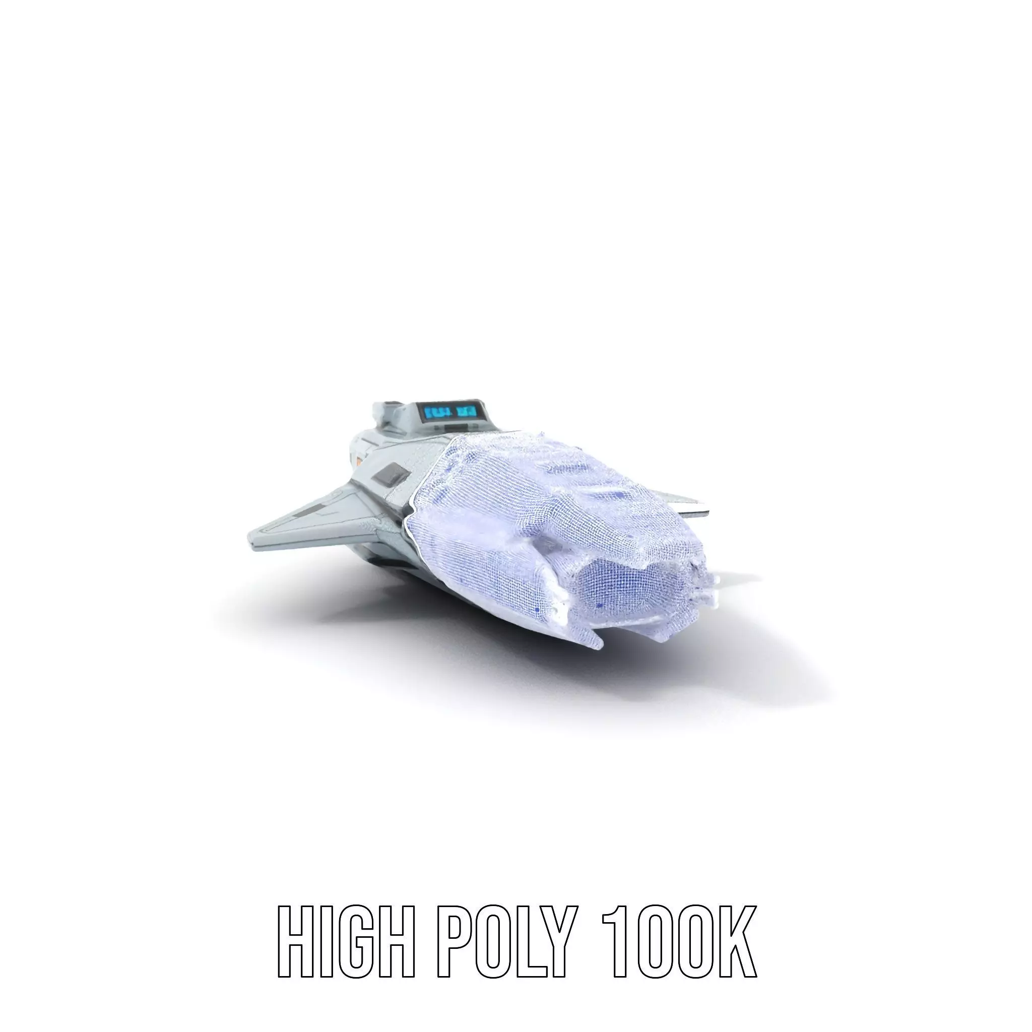 Sleek Spaceship model pack Low-poly 3D model_4