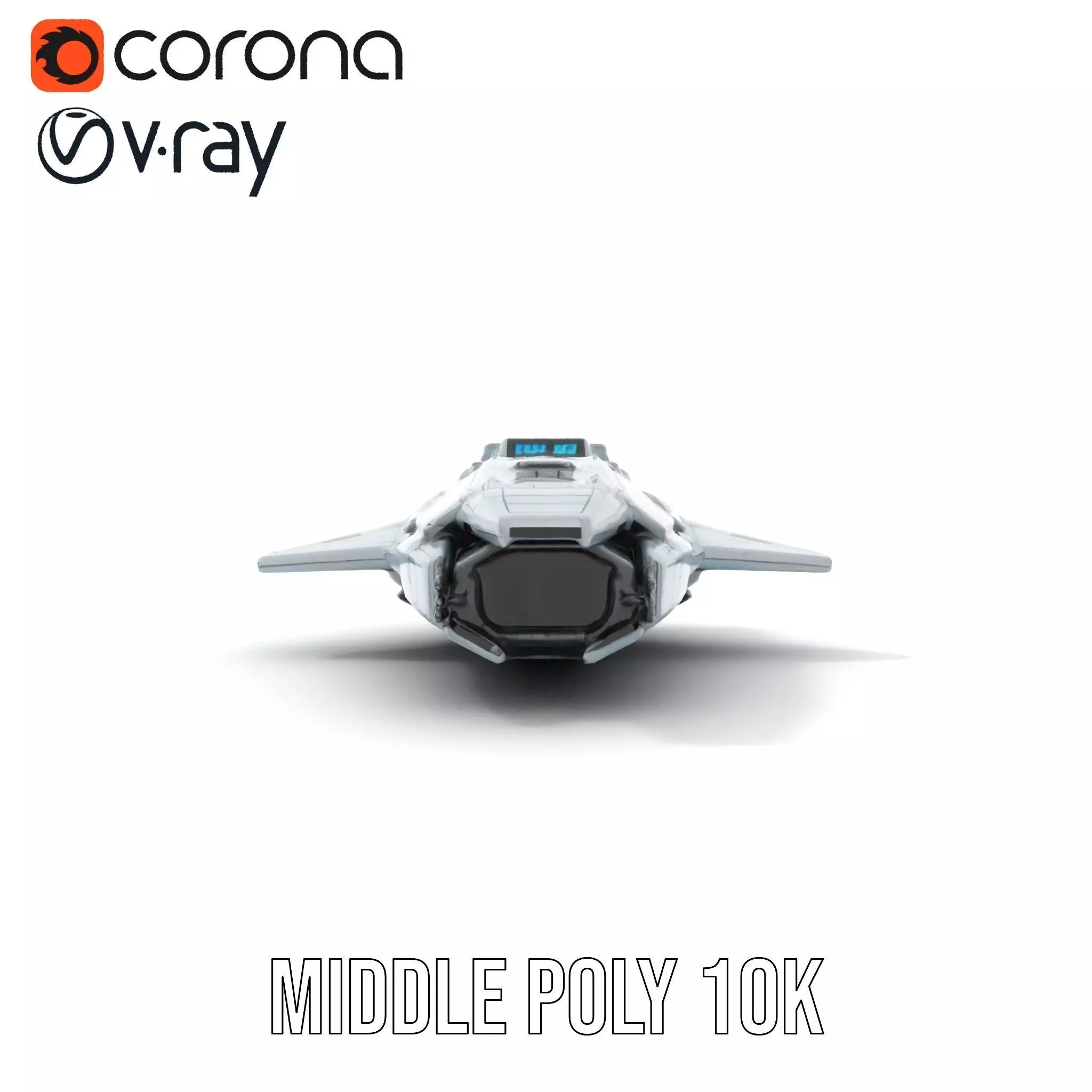 Sleek Spaceship model pack Low-poly 3D model_18