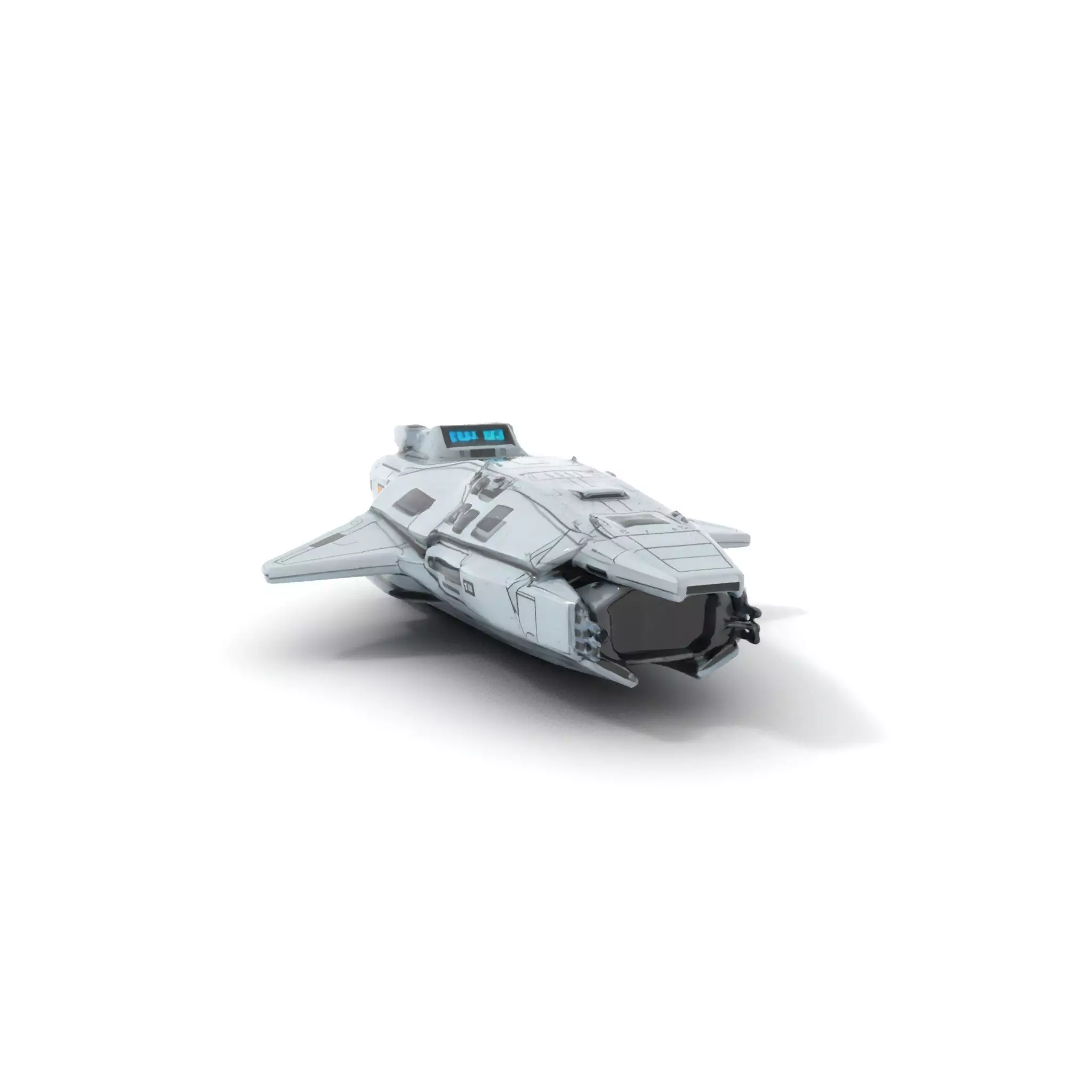 Sleek Spaceship model pack Low-poly 3D model_6