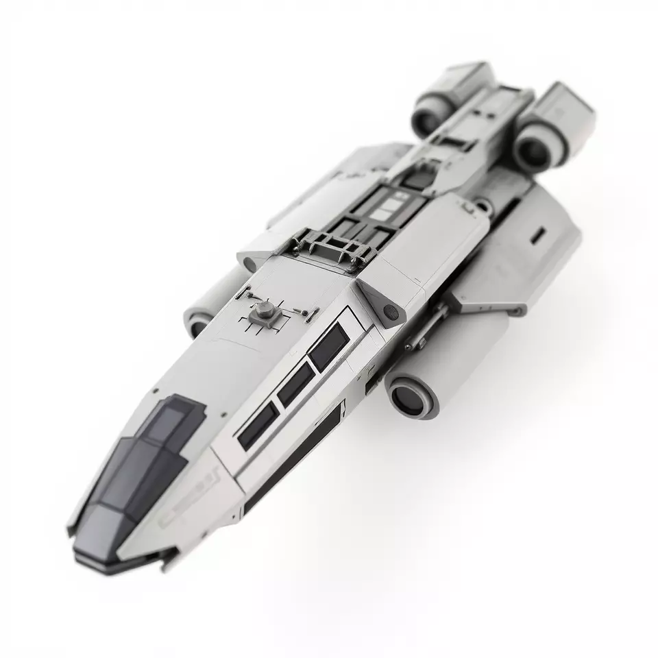 Futuristic Starship Explorer model pack Low-poly 3D model_2