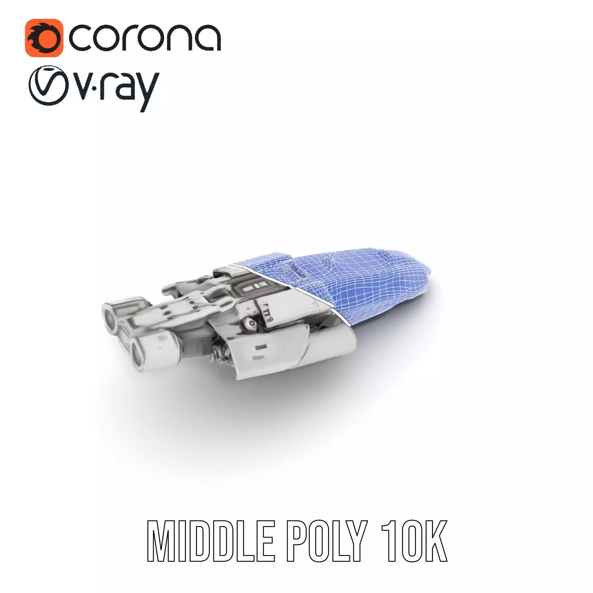 Futuristic Starship Explorer model pack Low-poly 3D model_16