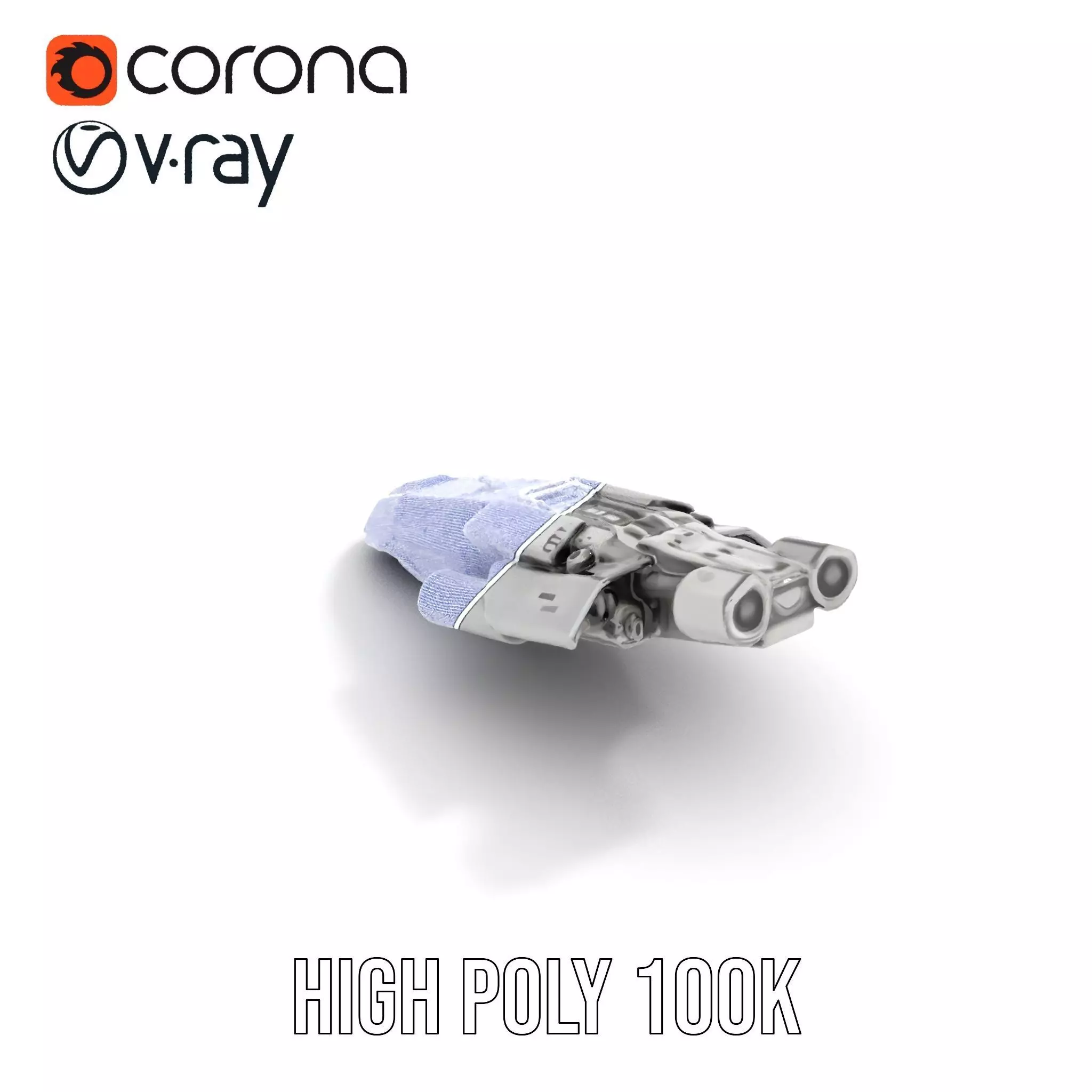 Futuristic Starship Explorer model pack Low-poly 3D model_29