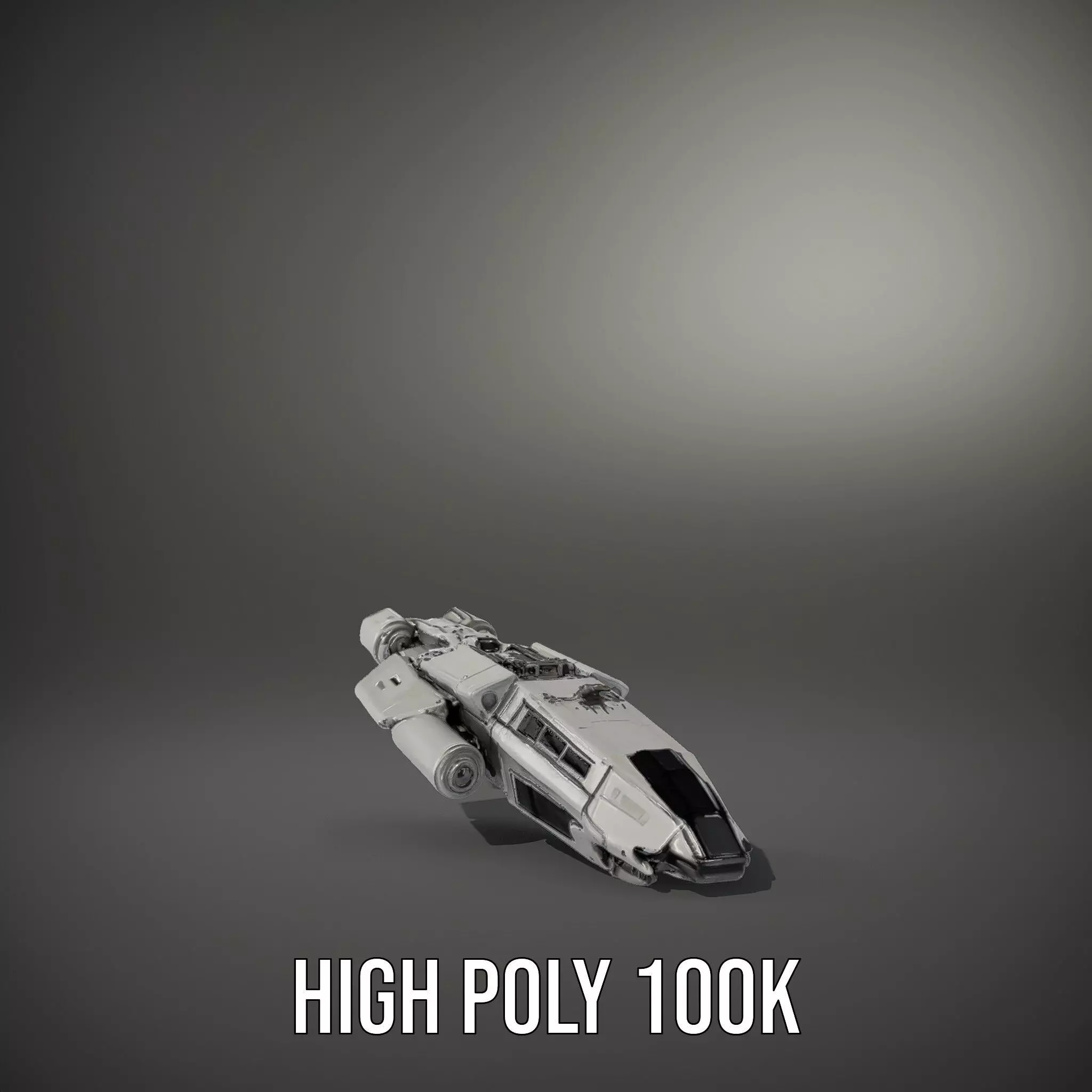 Futuristic Starship Explorer model pack Low-poly 3D model_8