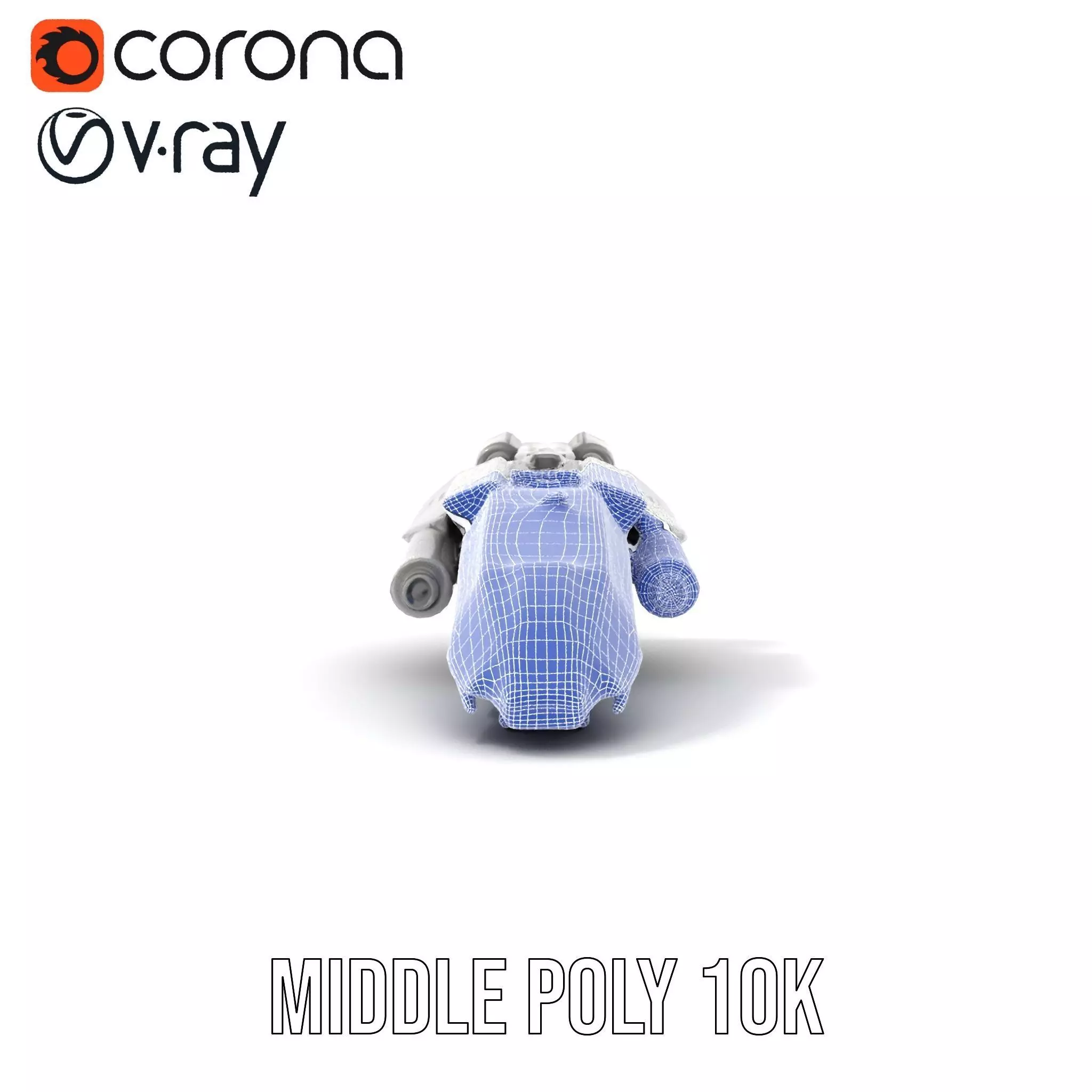 Futuristic Starship Explorer model pack Low-poly 3D model_18