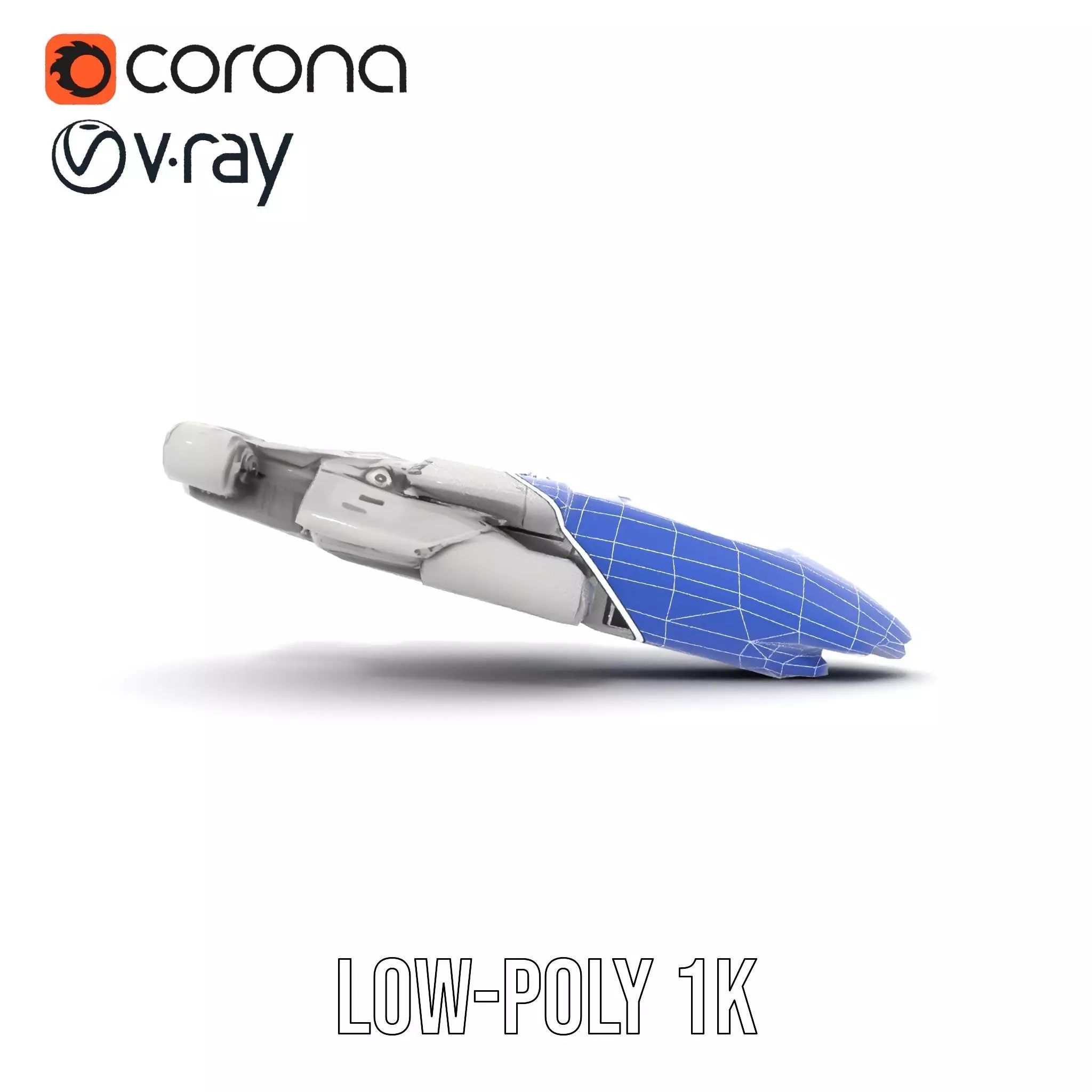 Futuristic Starship Explorer model pack Low-poly 3D model_25