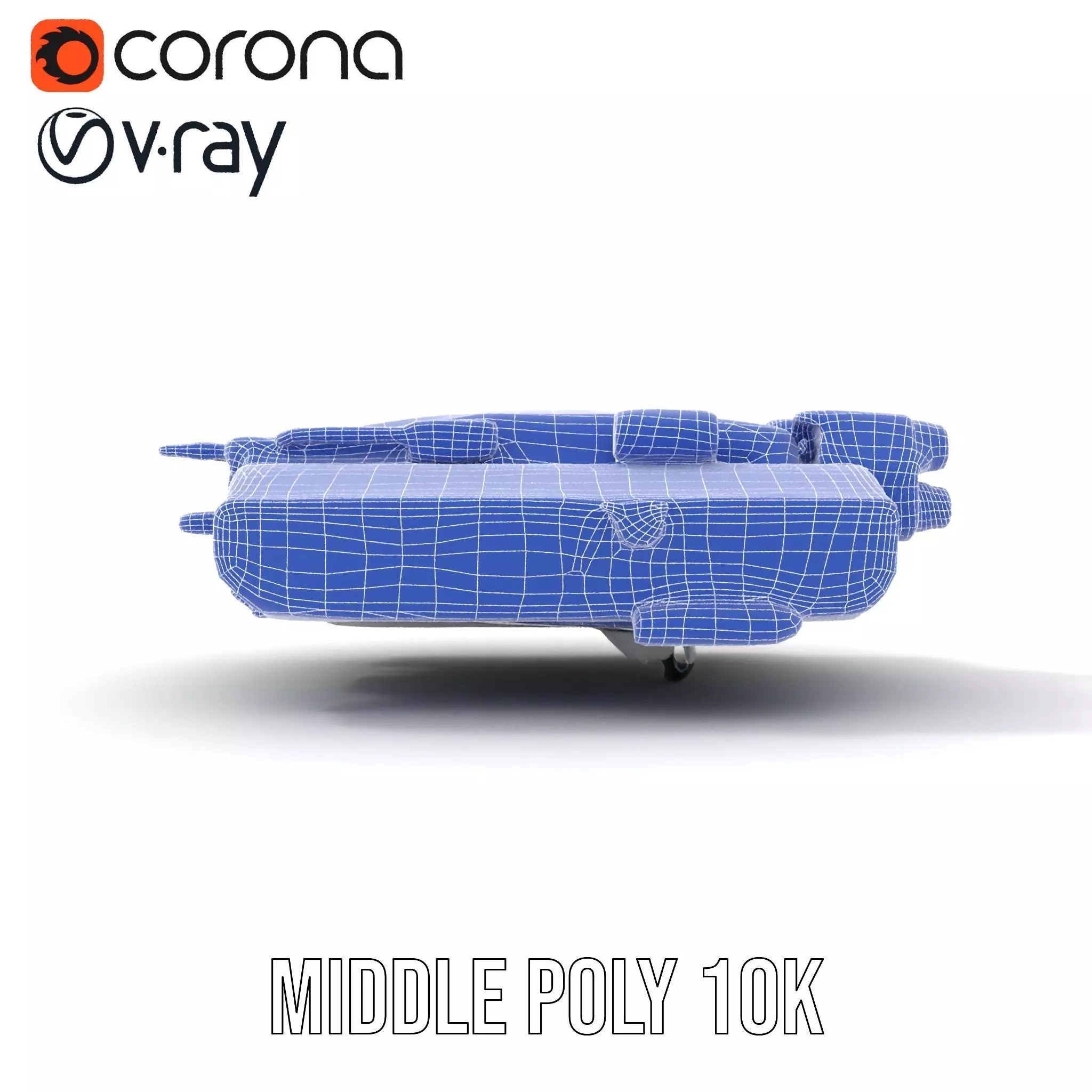 Futuristic Starship White model pack Low-poly 3D model_24