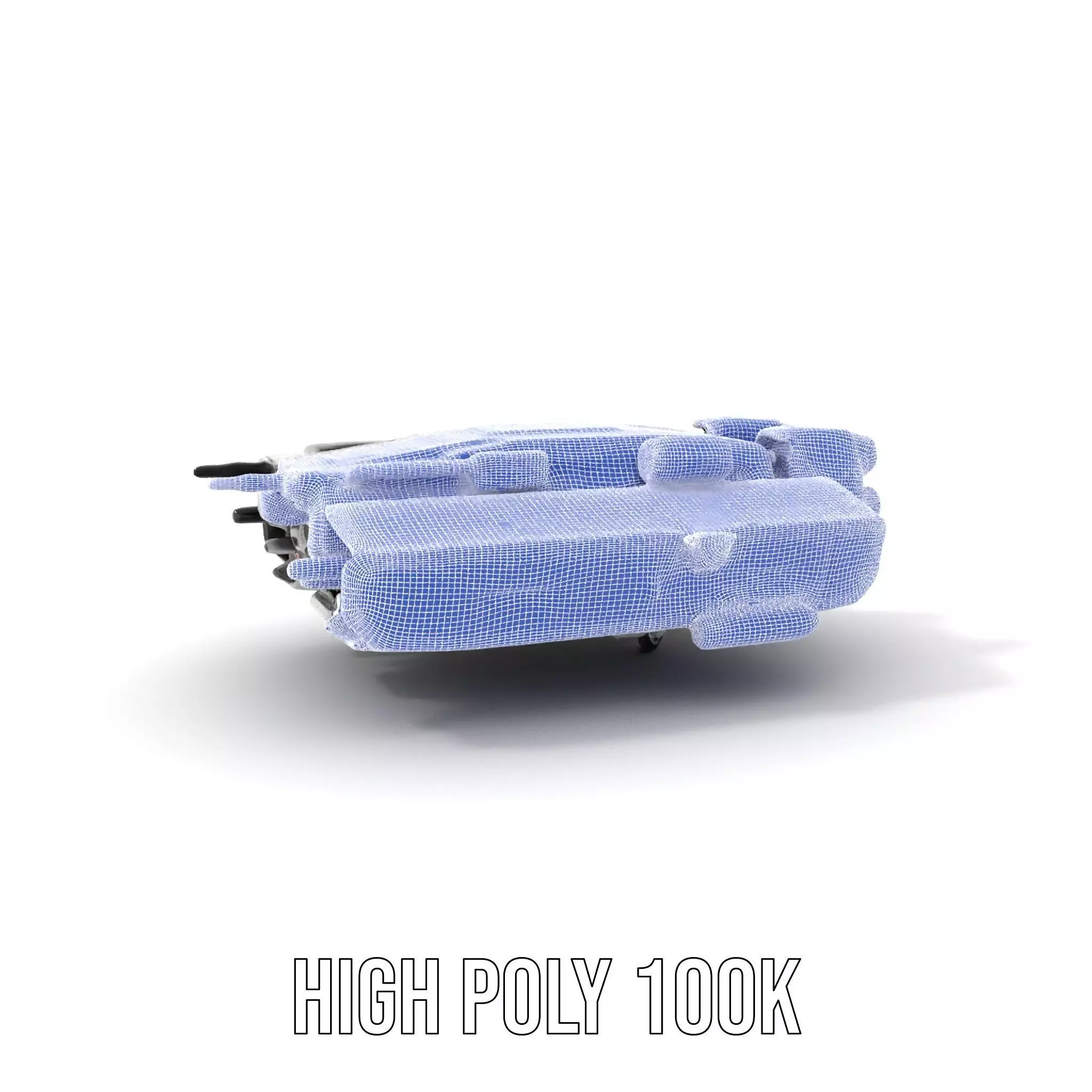 Futuristic Starship White model pack Low-poly 3D model_4