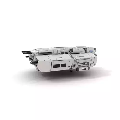 Futuristic Starship White model pack