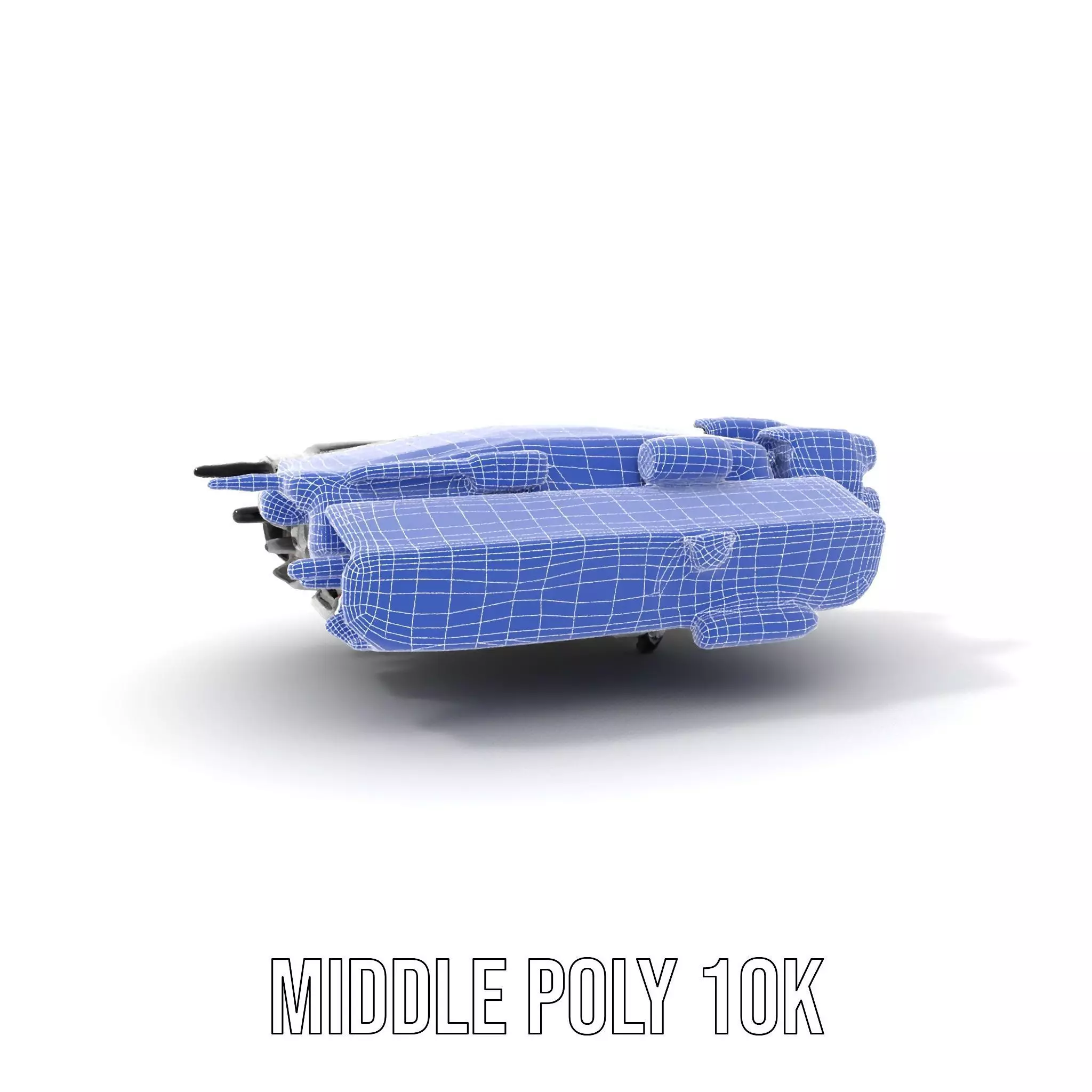 Futuristic Starship White model pack Low-poly 3D model_16