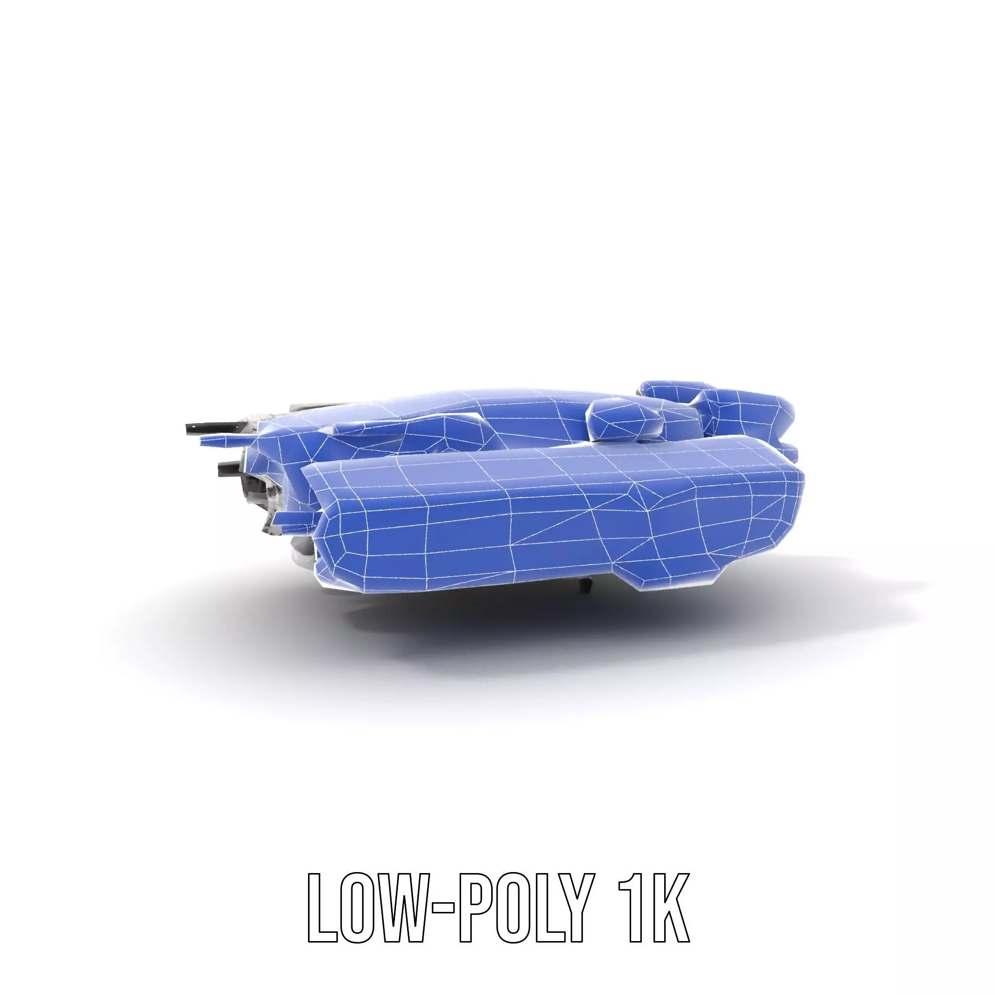 Futuristic Starship White model pack Low-poly 3D model_25