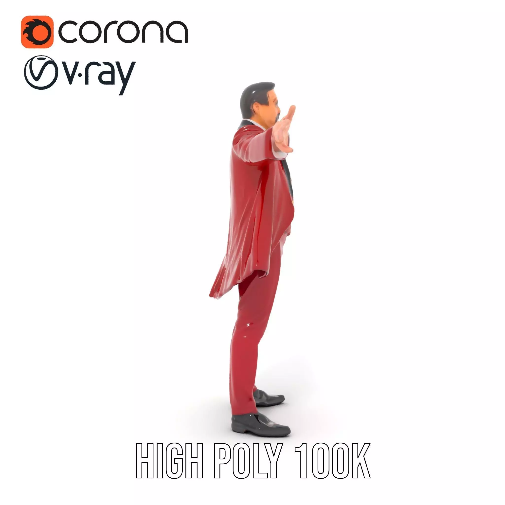 Vibrant Ringmaster Attire model pack Low-poly 3D model_28