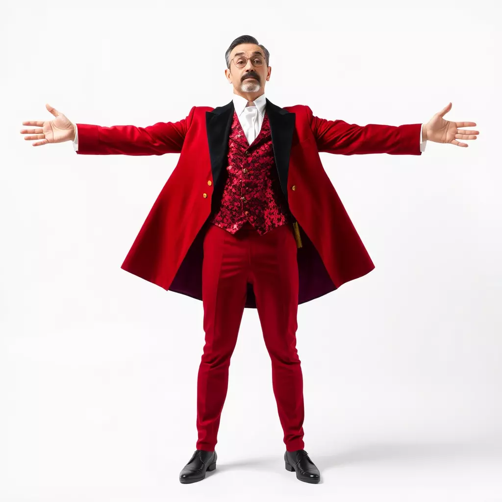 Vibrant Ringmaster Attire model pack Low-poly 3D model_2