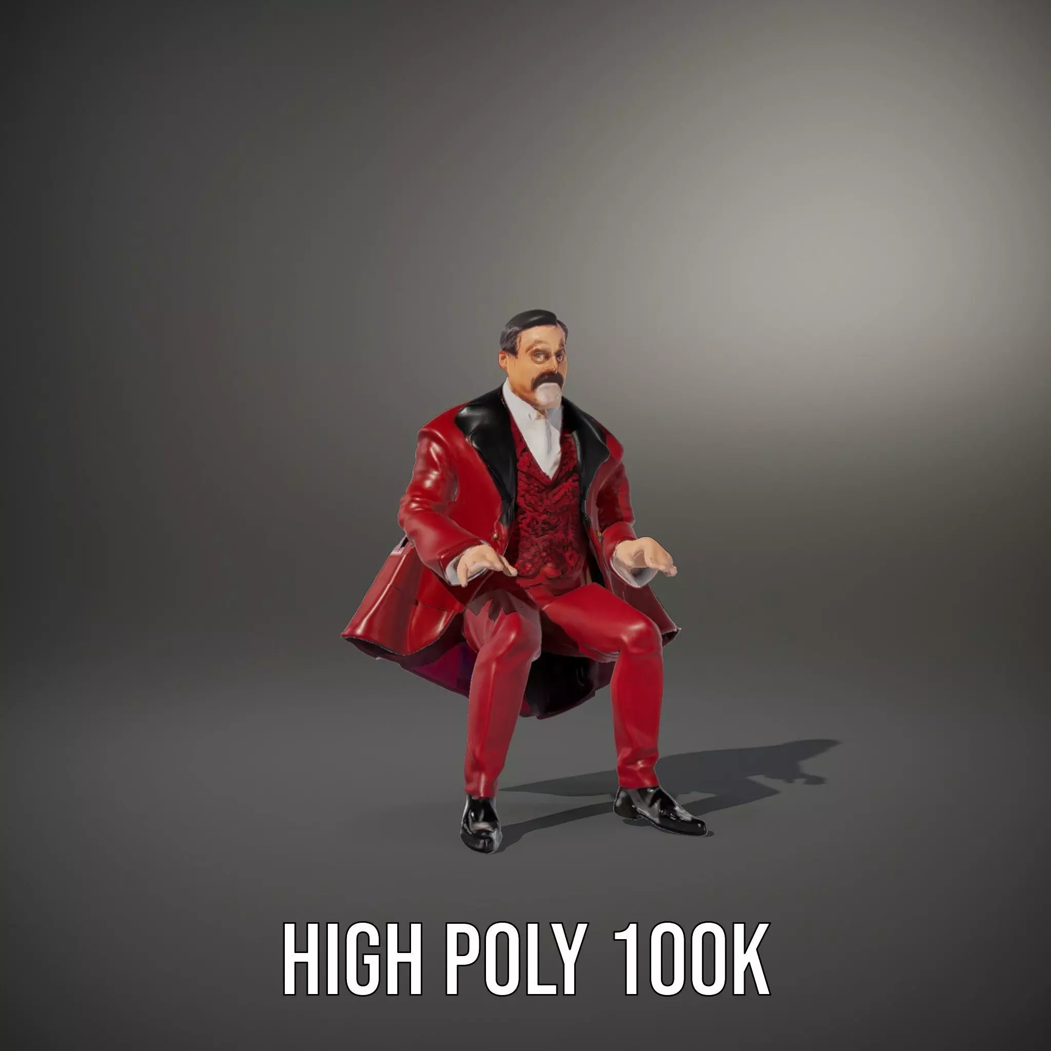 Vibrant Ringmaster Attire model pack Low-poly 3D model_23