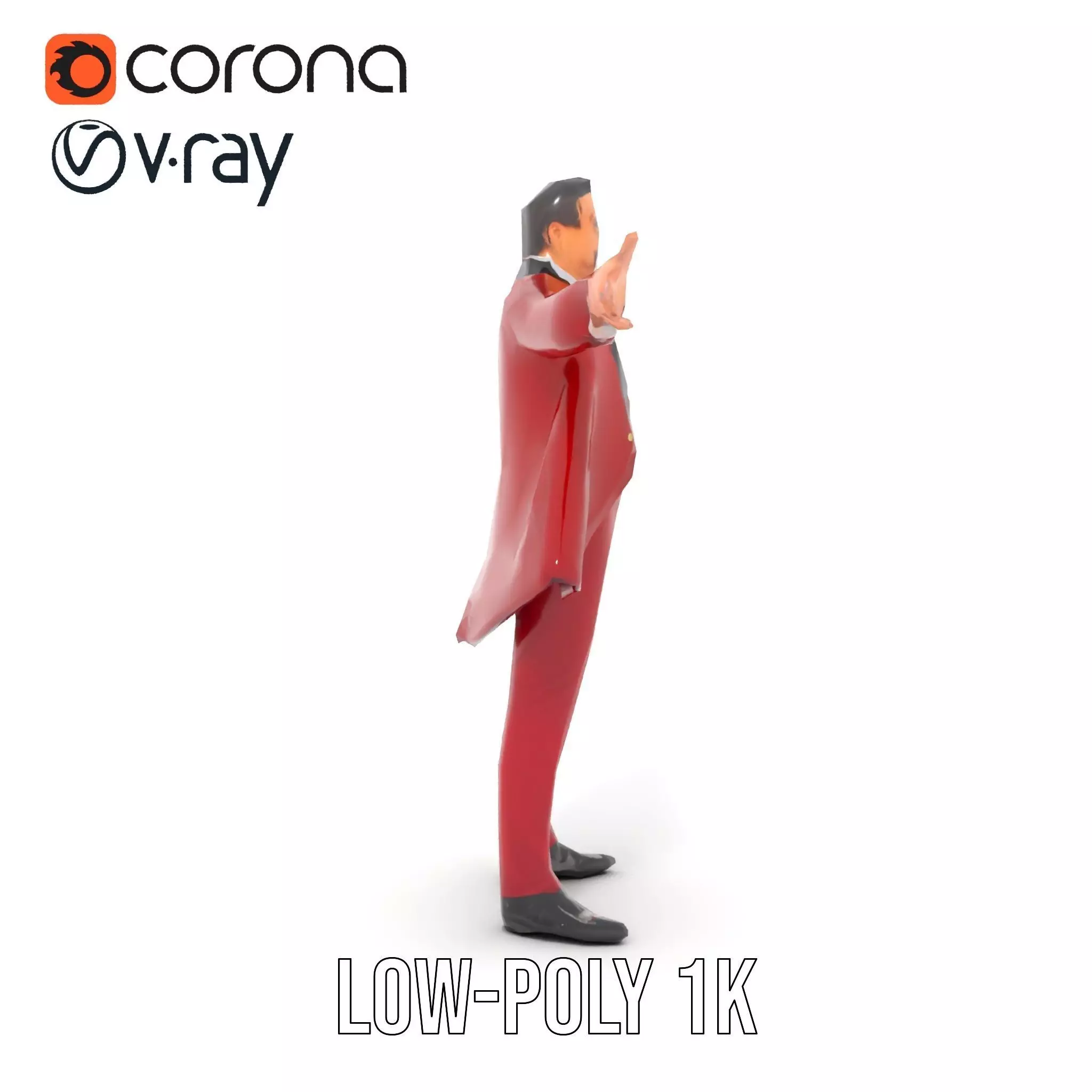 Vibrant Ringmaster Attire model pack Low-poly 3D model_14