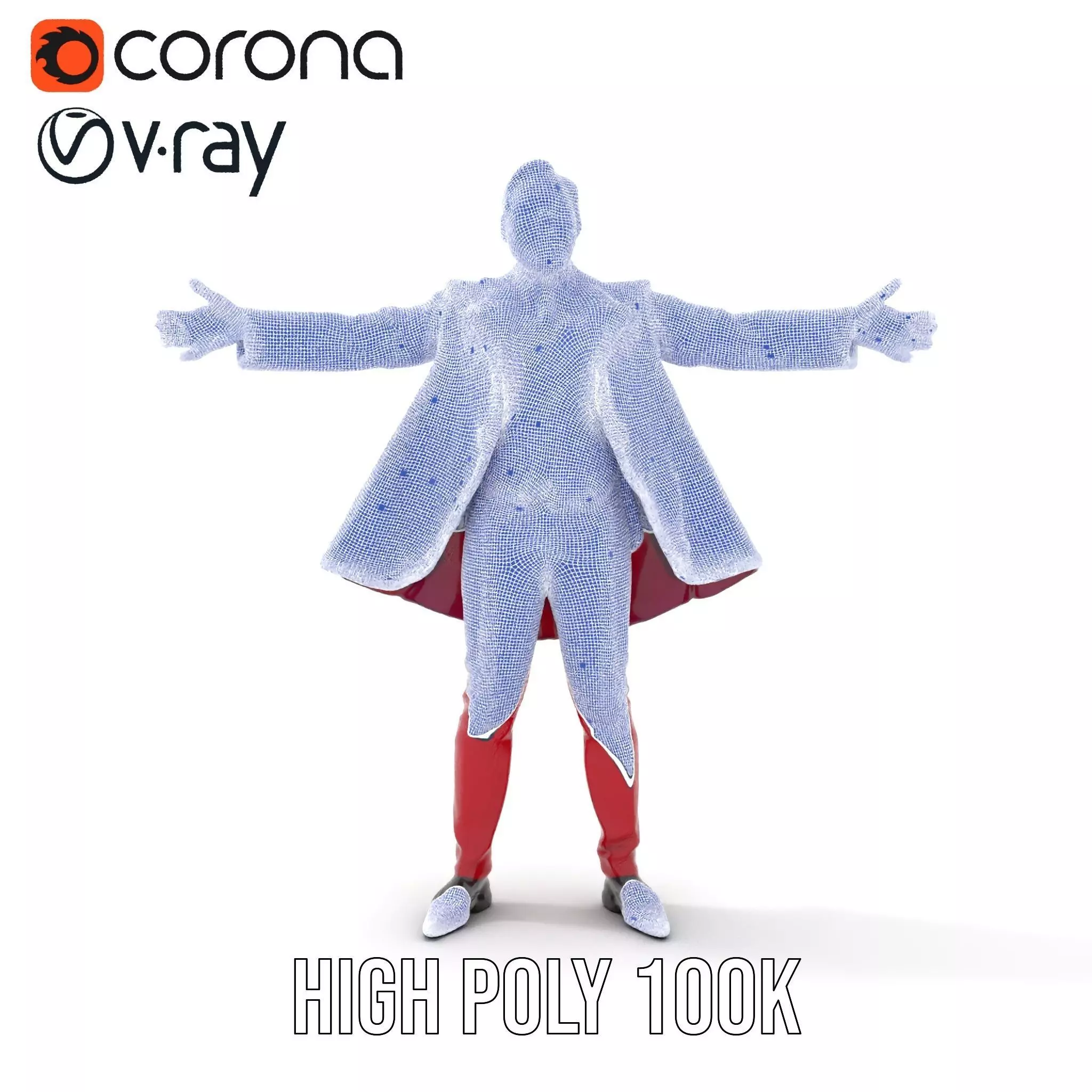 Vibrant Ringmaster Attire model pack Low-poly 3D model_31