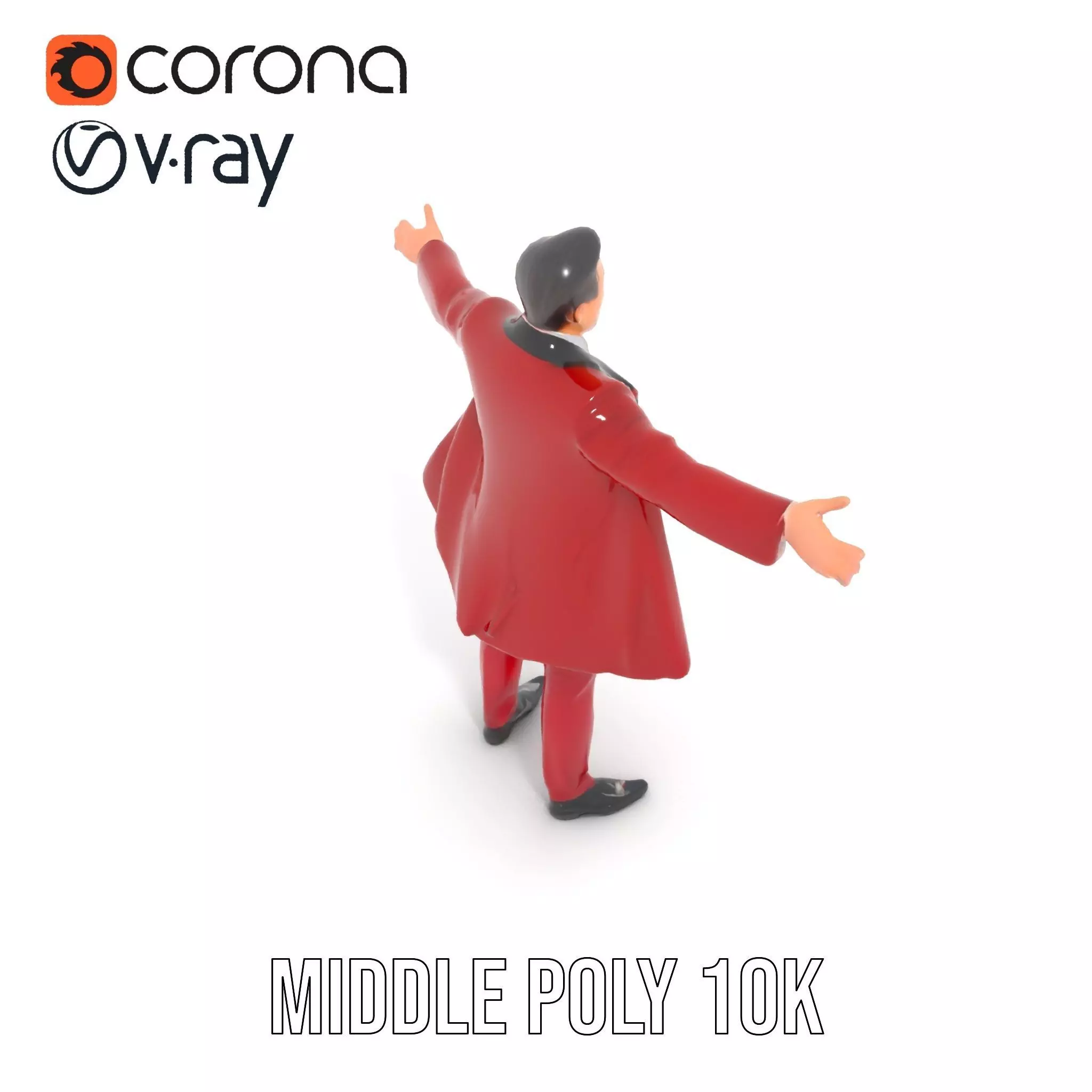 Vibrant Ringmaster Attire model pack Low-poly 3D model_21