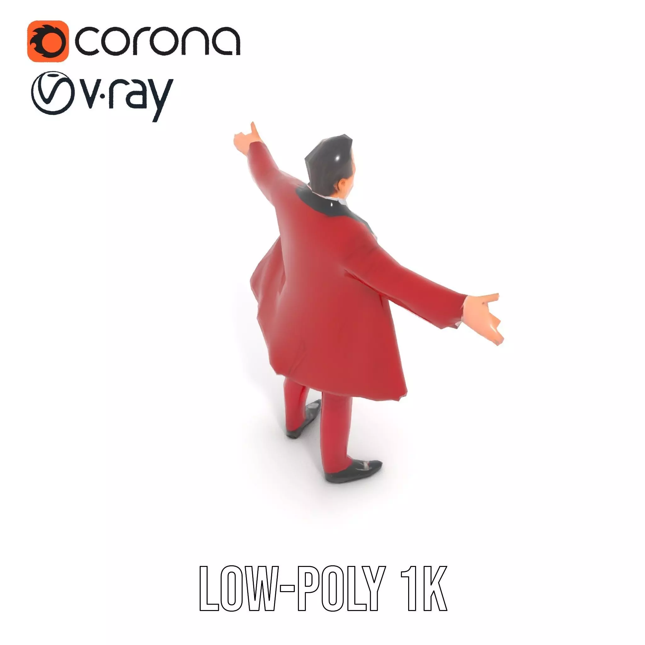 Vibrant Ringmaster Attire model pack Low-poly 3D model_11